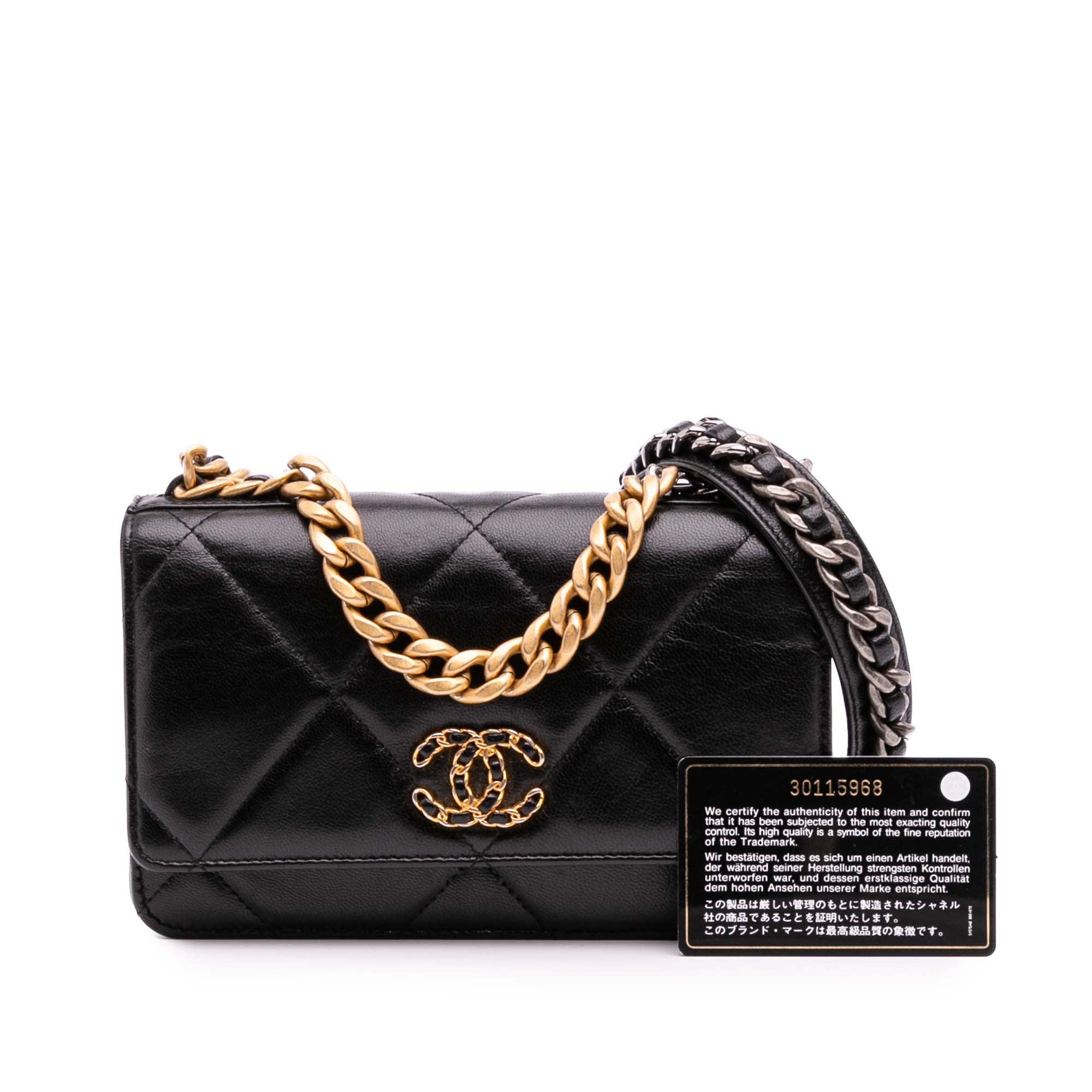 Chanel Quilted Lambskin 19 Wallet on Chain - image 13