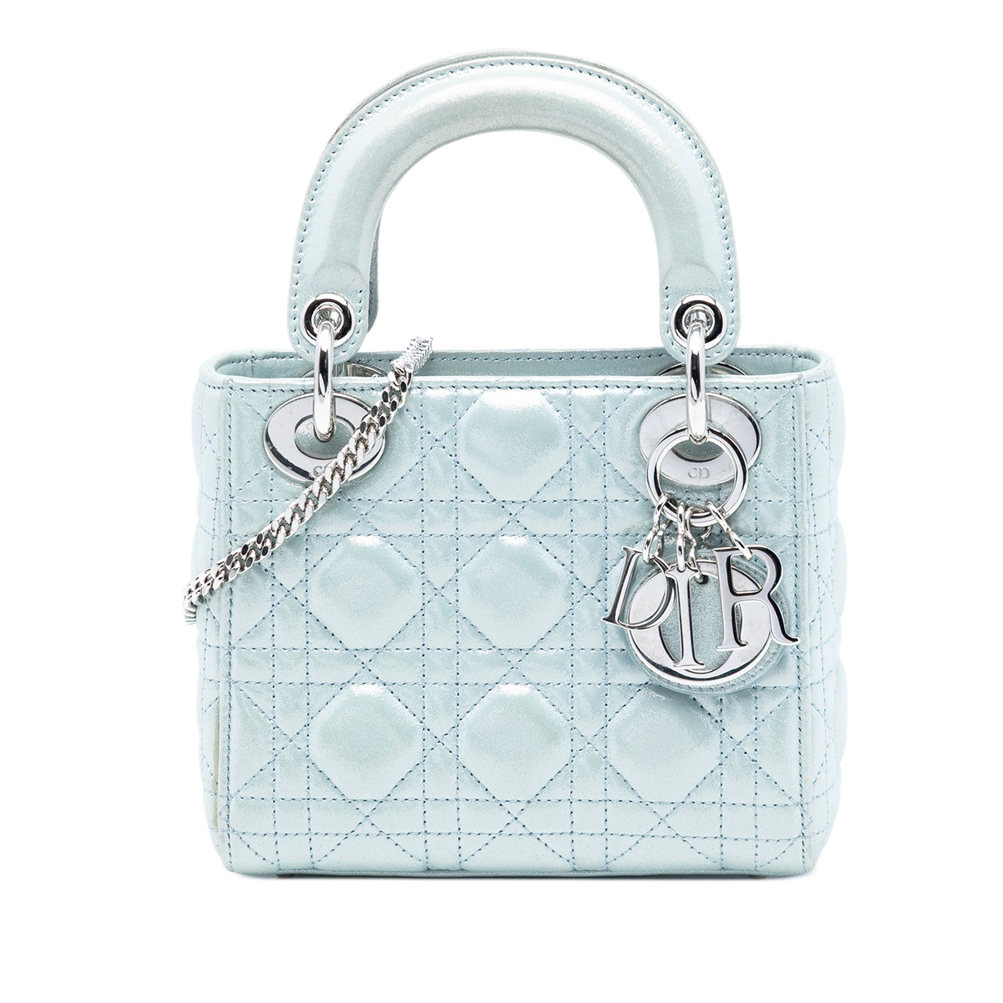Dior Mini Iridescent Lambskin Cannage Lady Dior - image 1