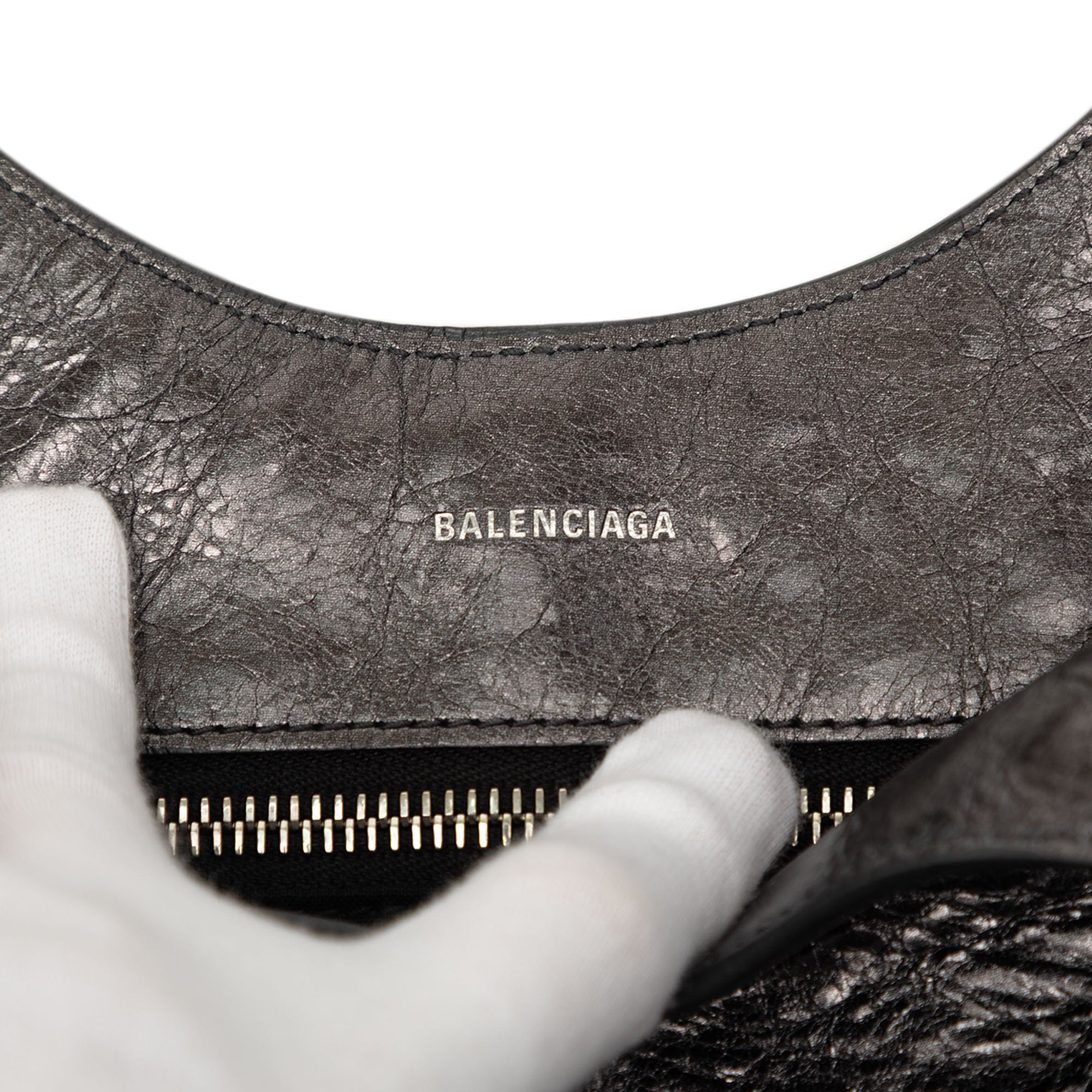 Balenciaga Medium Metallic Crinkled Lambskin Le Cagole Carry All Tote - image 5