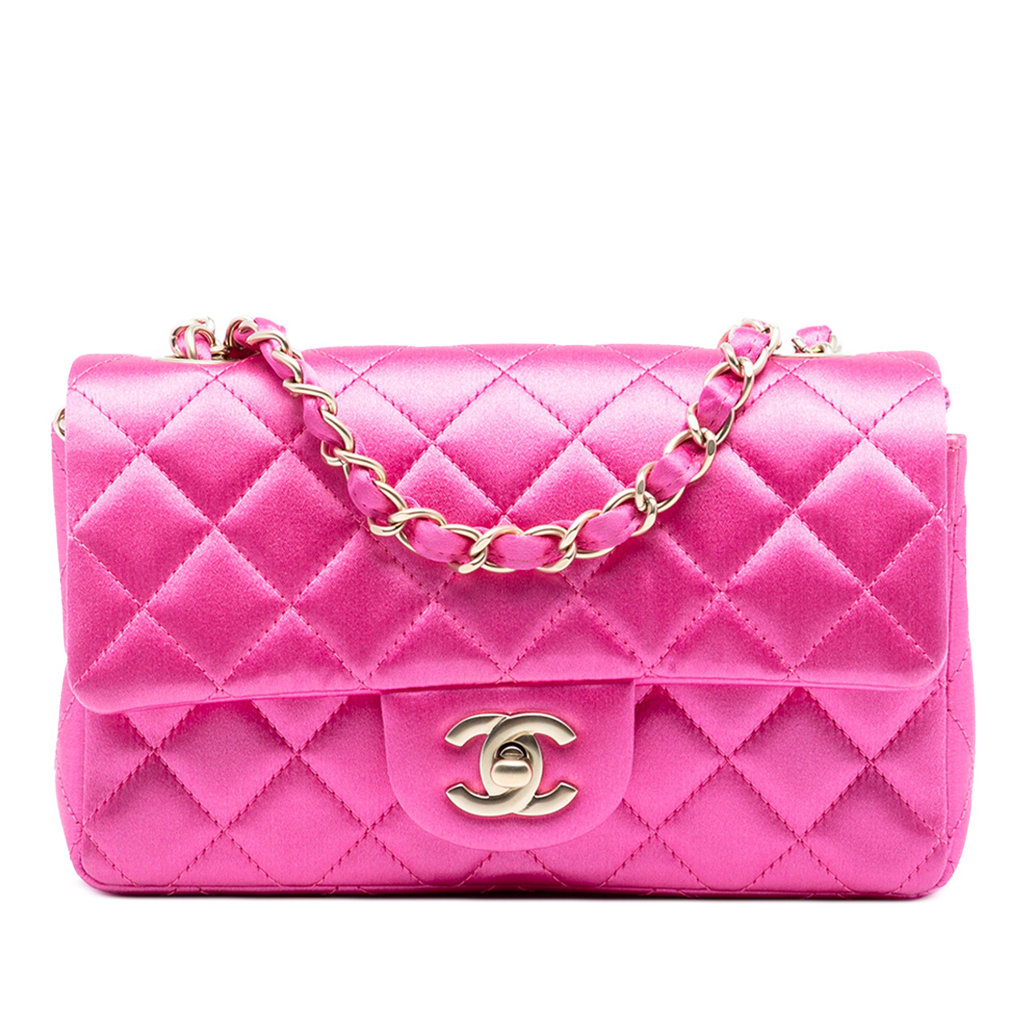 Chanel Mini Rectangular Classic Satin Single Flap - image 1