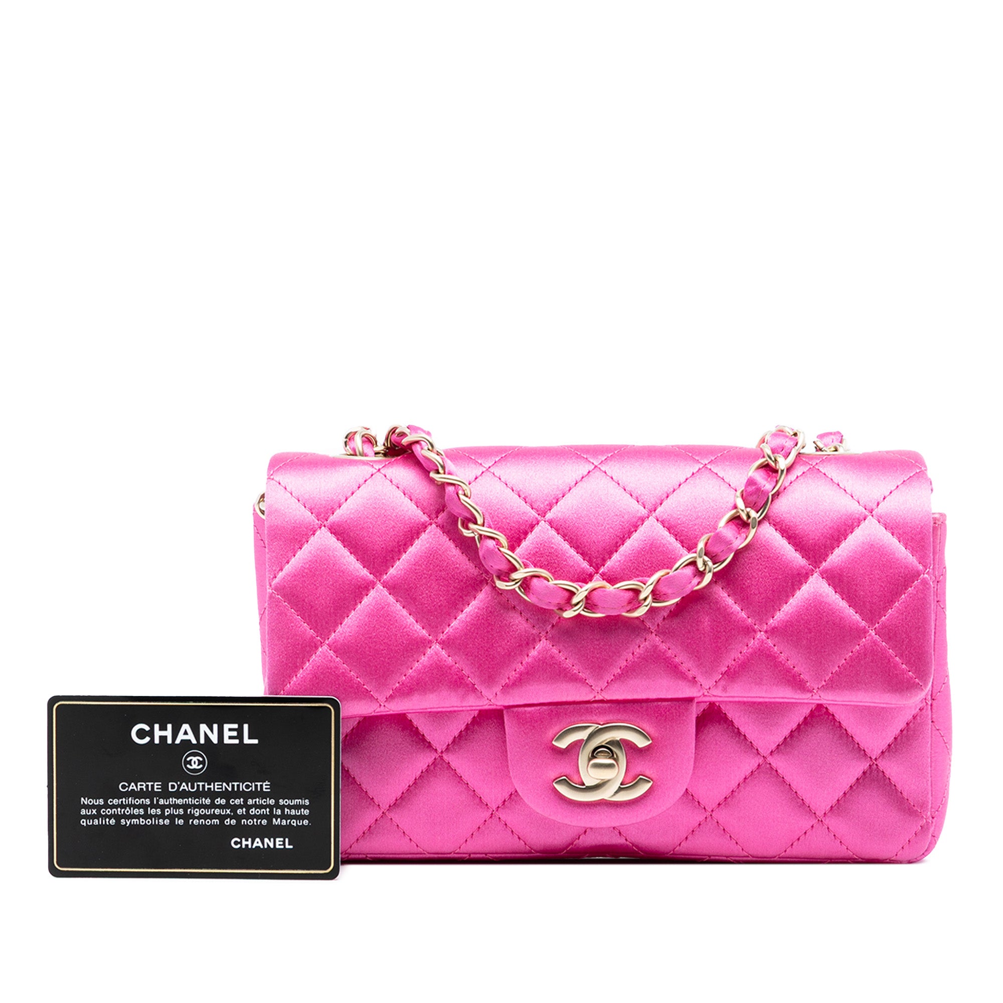 Chanel Mini Rectangular Classic Satin Single Flap - image 8