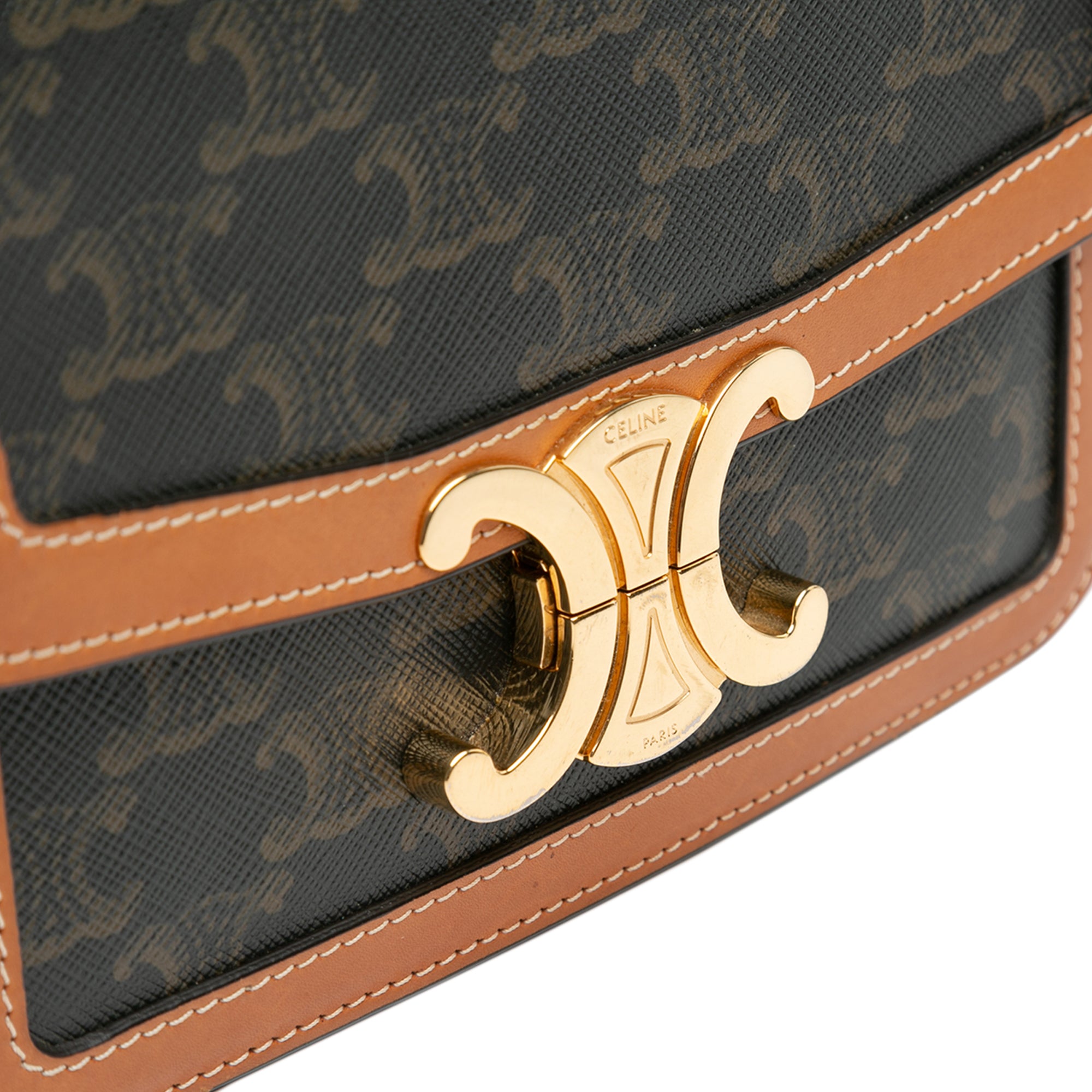 Celine Teen Triomphe Coated Canvas and Calfskin Triomphe Crossbody - image 8