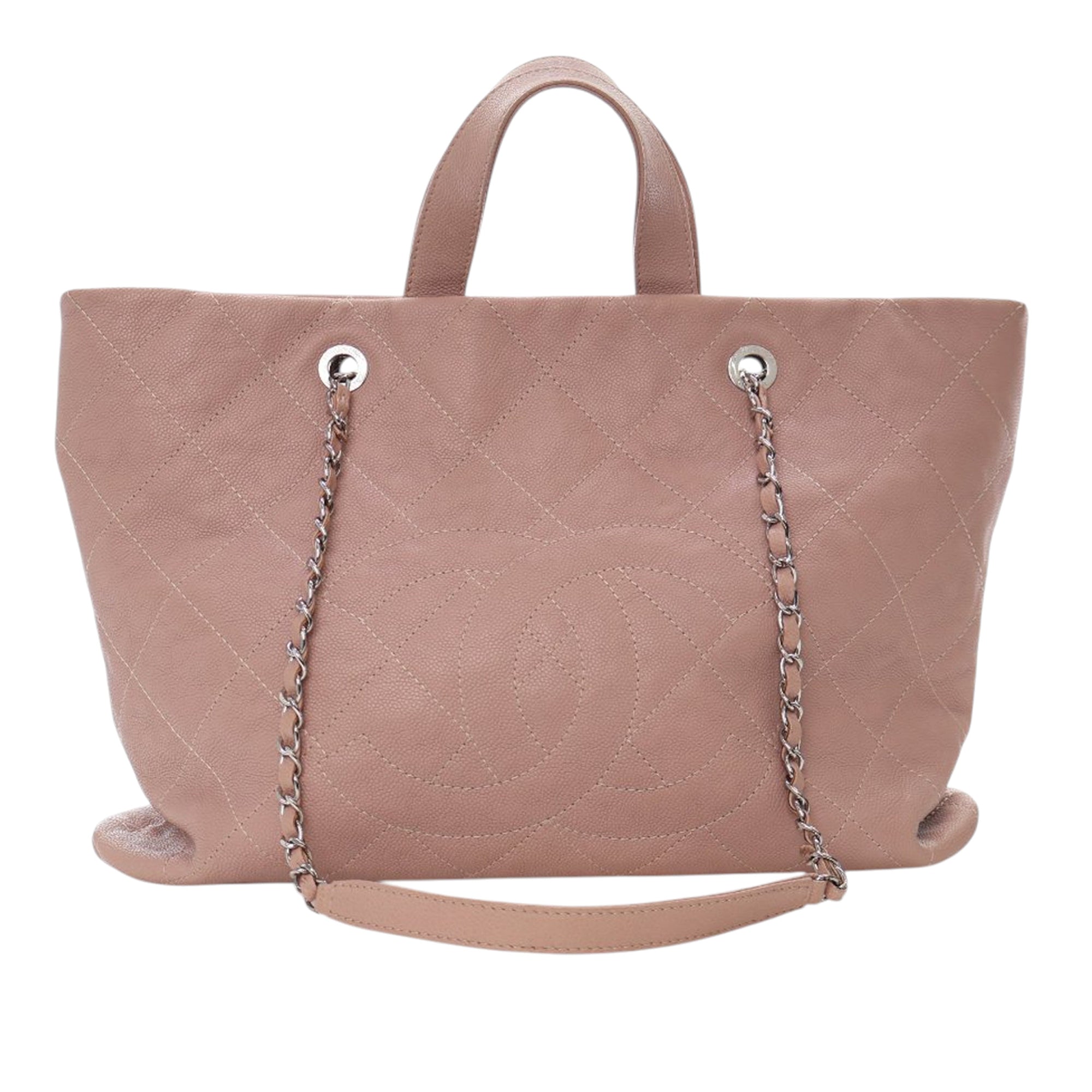 Chanel Quilted Caviar Shopping Tote - image 1