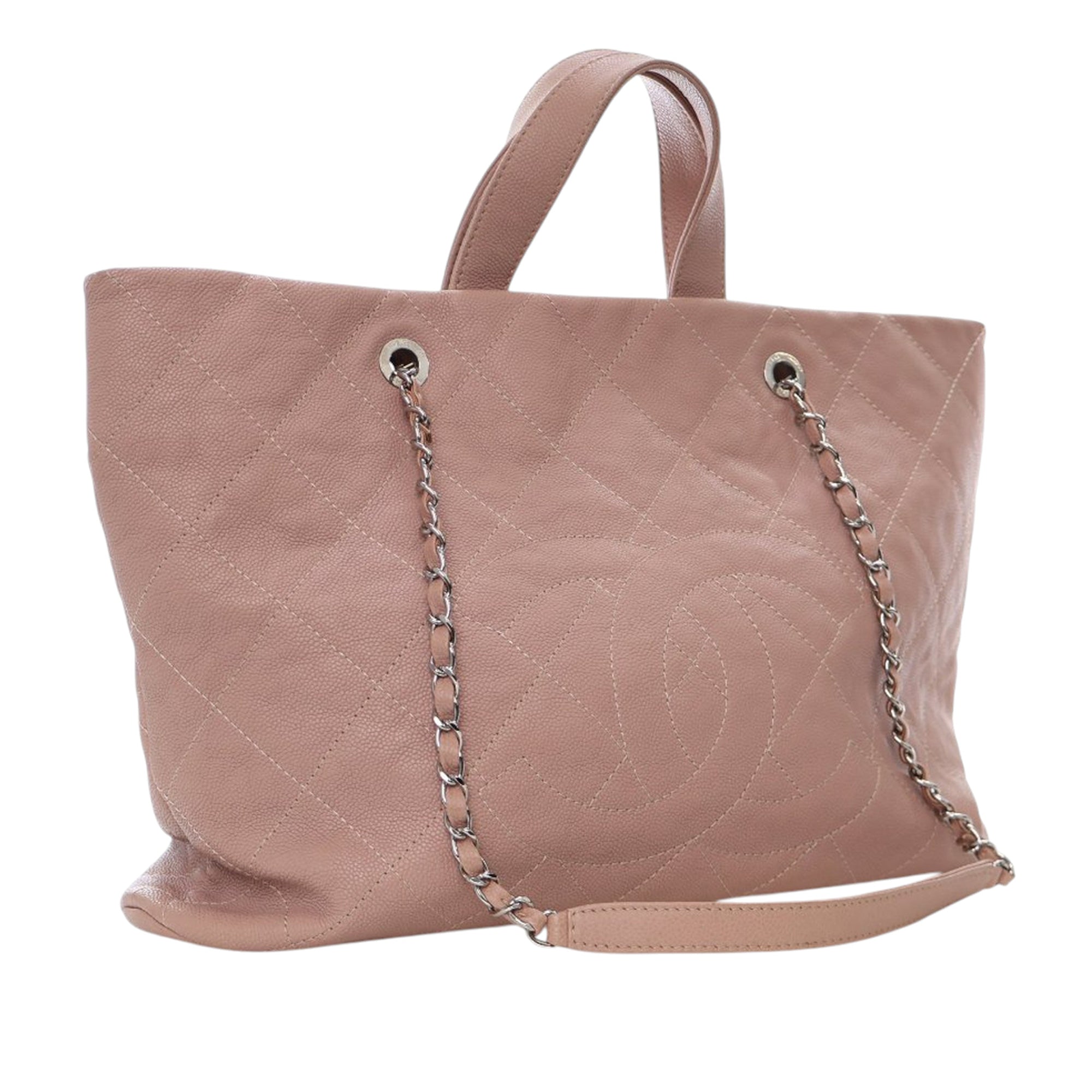 Chanel Quilted Caviar Shopping Tote - image 2