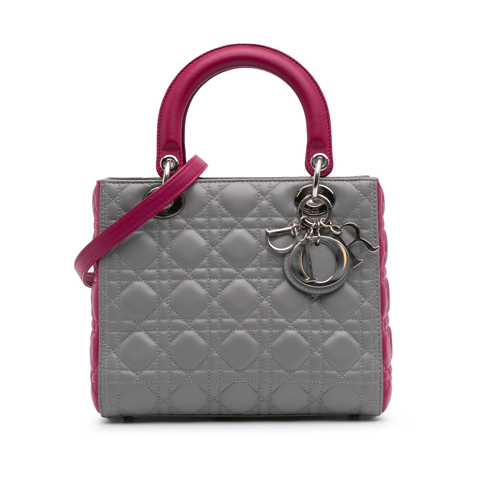 Dior Medium Bicolor Lambskin Cannage Lady Dior - image 1