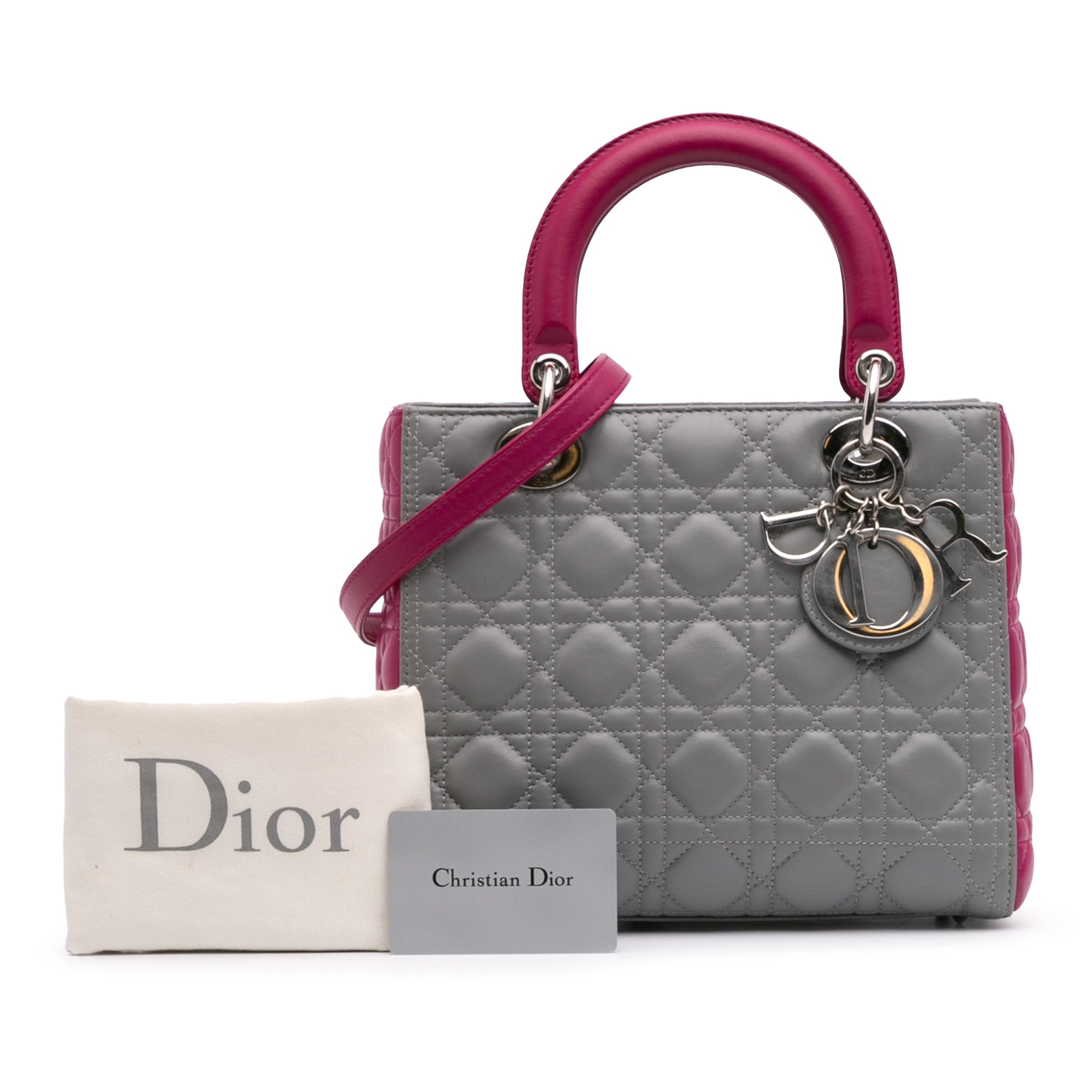 Dior Medium Bicolor Lambskin Cannage Lady Dior - image 10