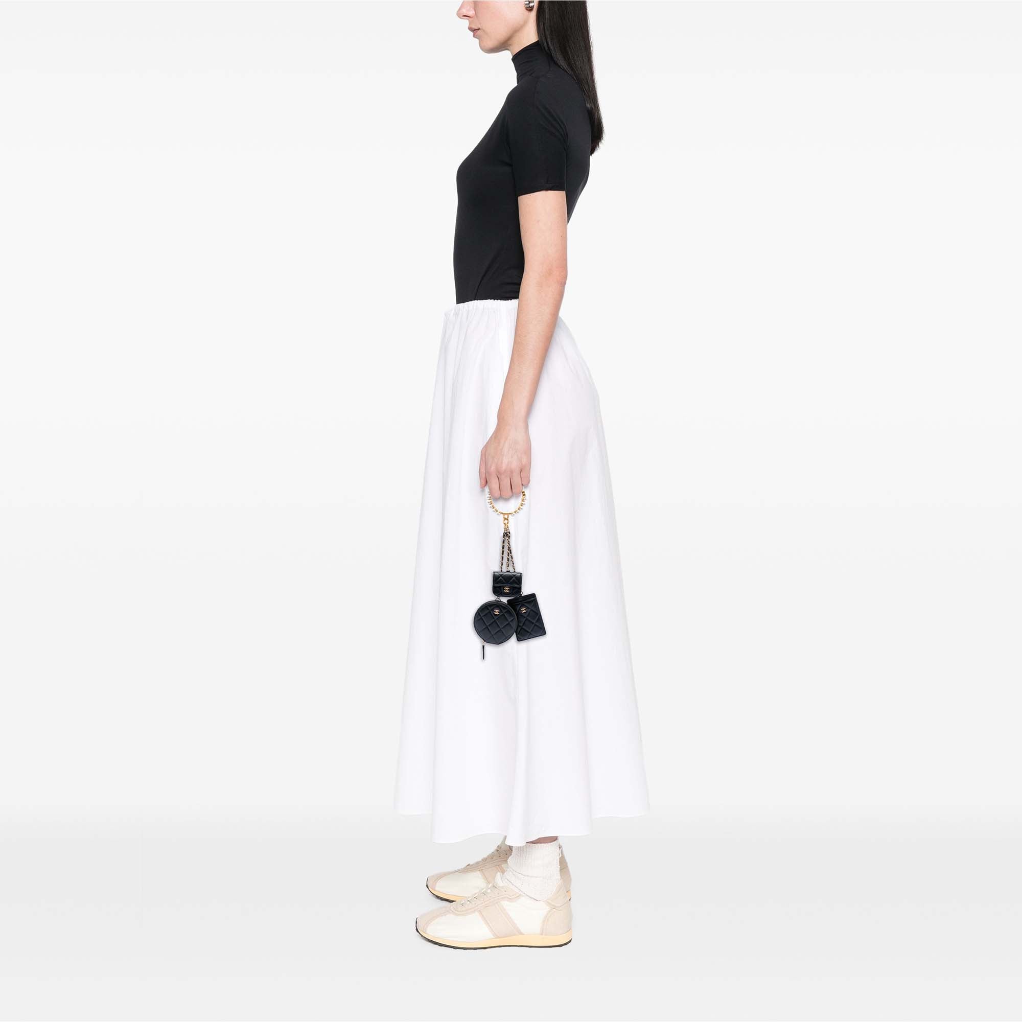 Chanel Quilted Lambskin Pearl Crown CC Wristlet Multi Pouches - image 7