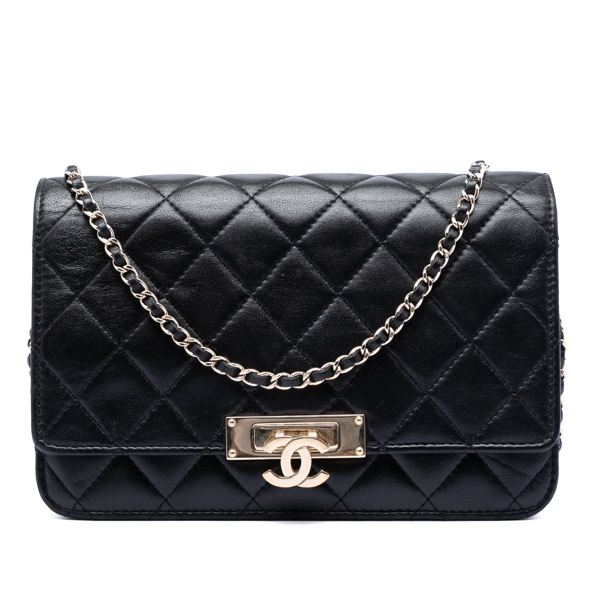 Chanel Quilted Lambskin Golden Class Wallet On Chain - image 1