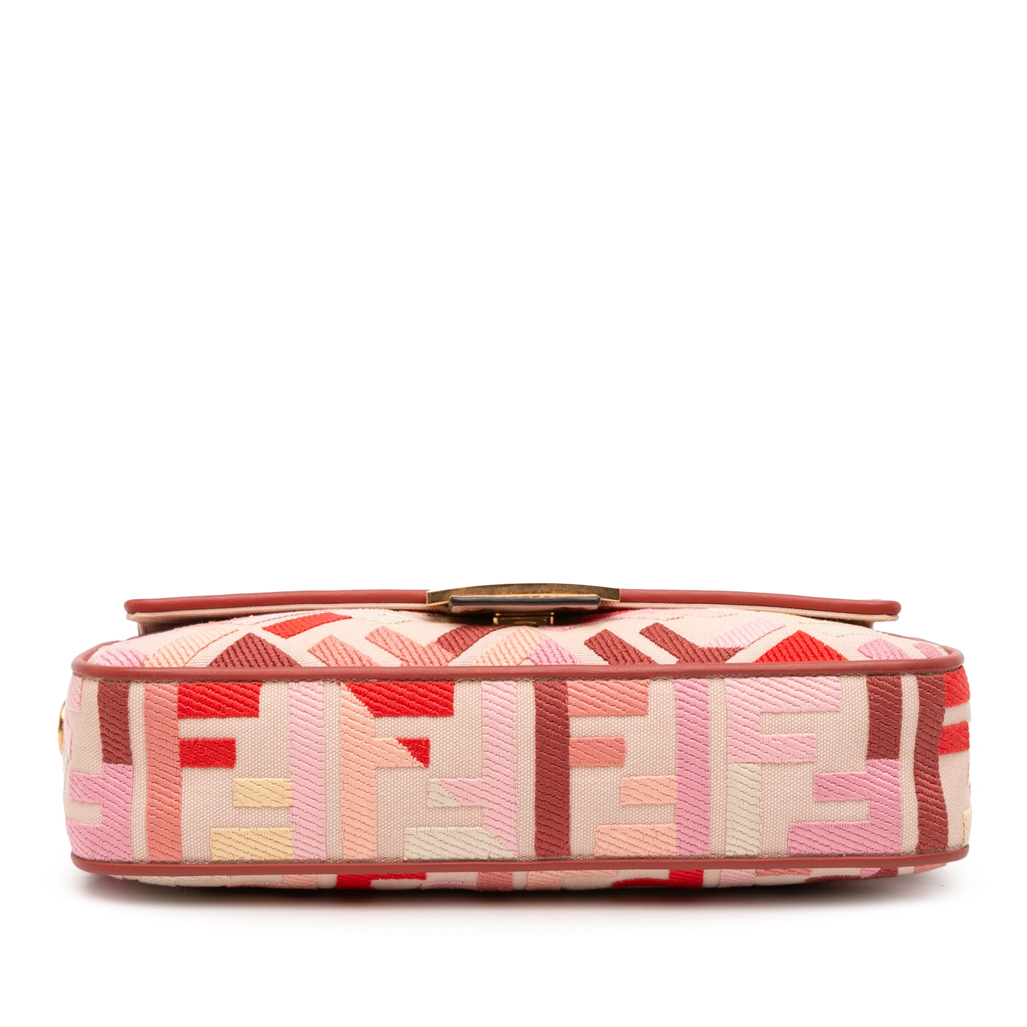 Fendi Zucca Embroidered Canvas Baguette Satchel - image 3