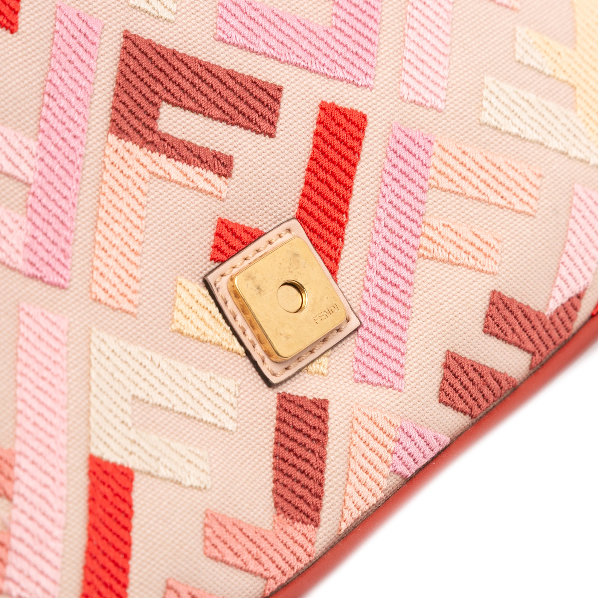 Fendi Zucca Embroidered Canvas Baguette Satchel - image 8