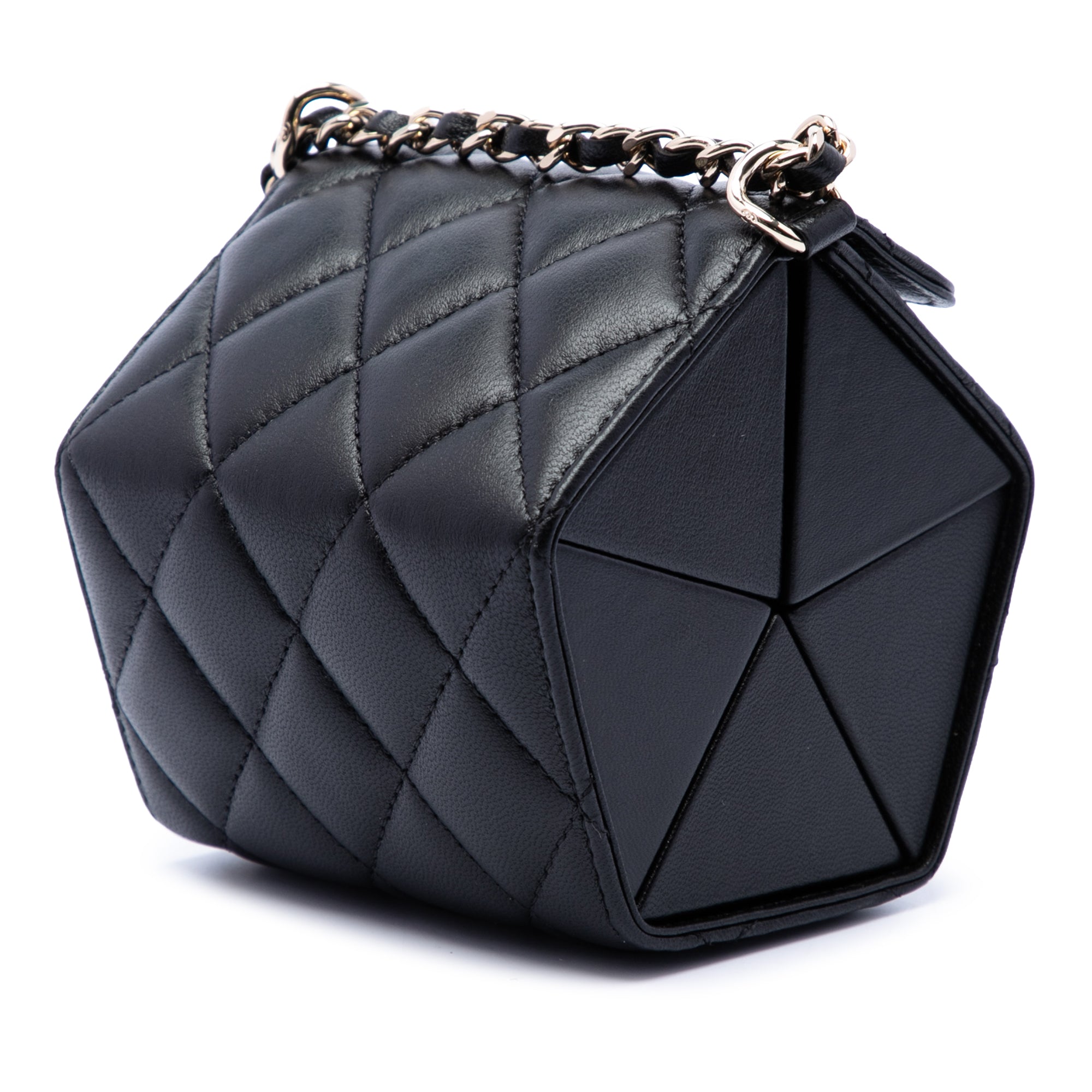 Chanel CC Quilted Lambskin Foldable Jewelry Box with Chain - image 2