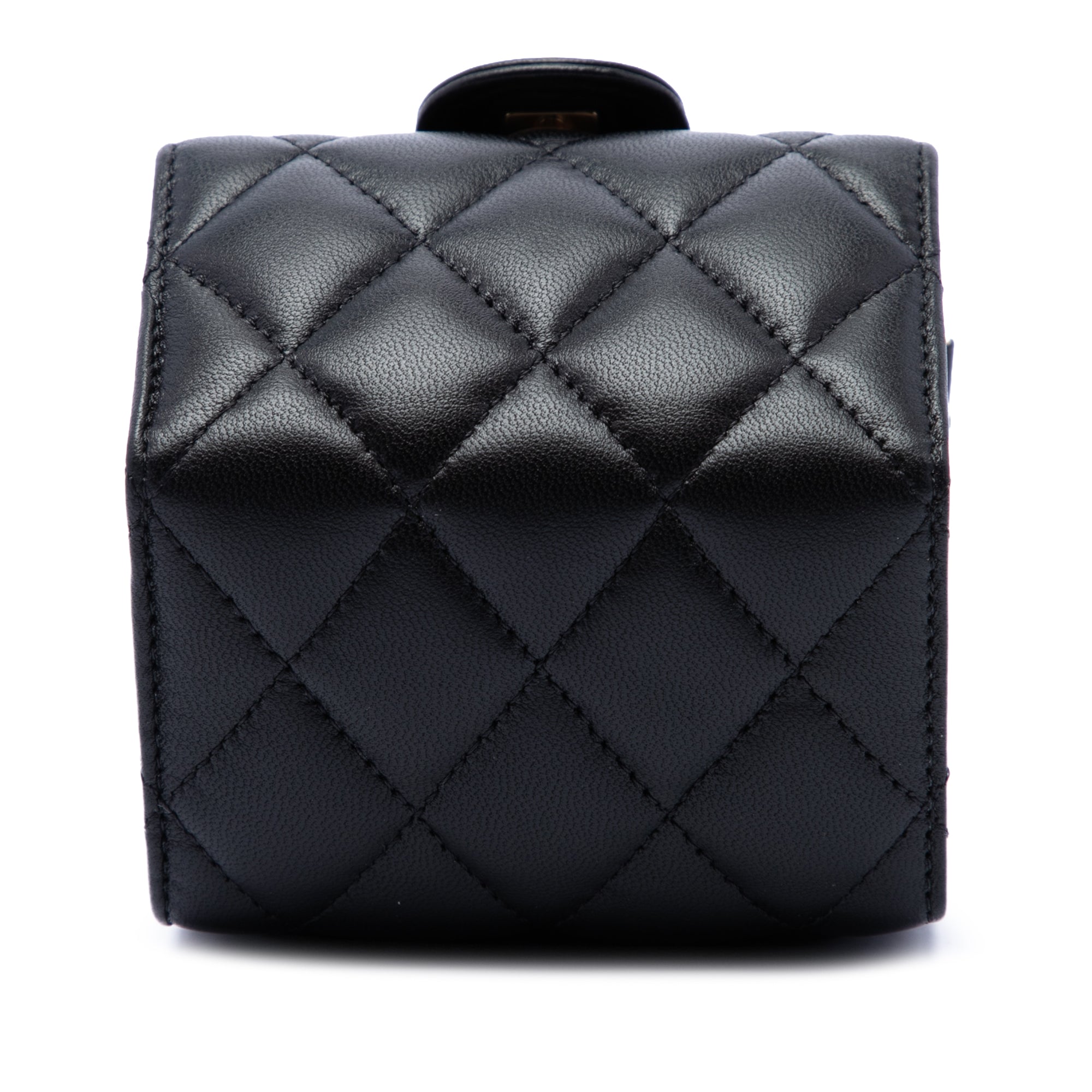 Chanel CC Quilted Lambskin Foldable Jewelry Box with Chain - image 3