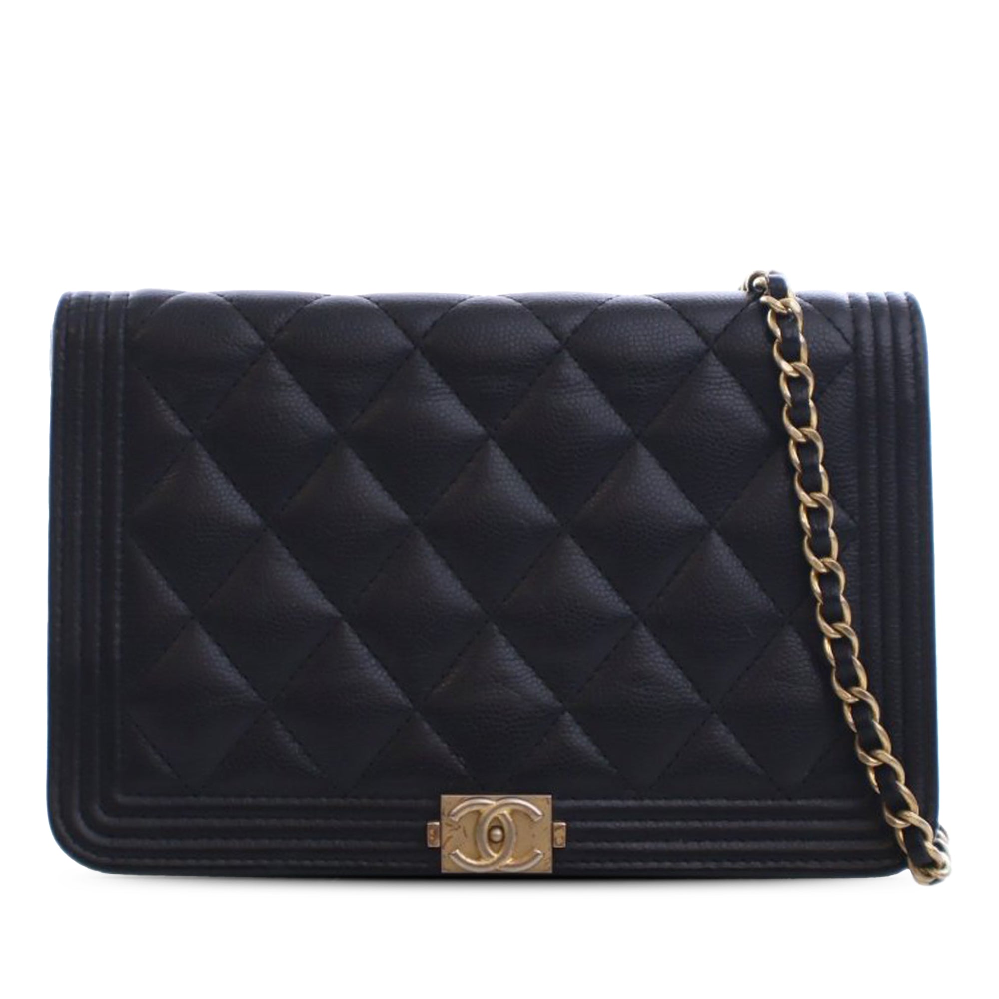 Chanel Quilted Caviar Boy Wallet on Chain - image 1