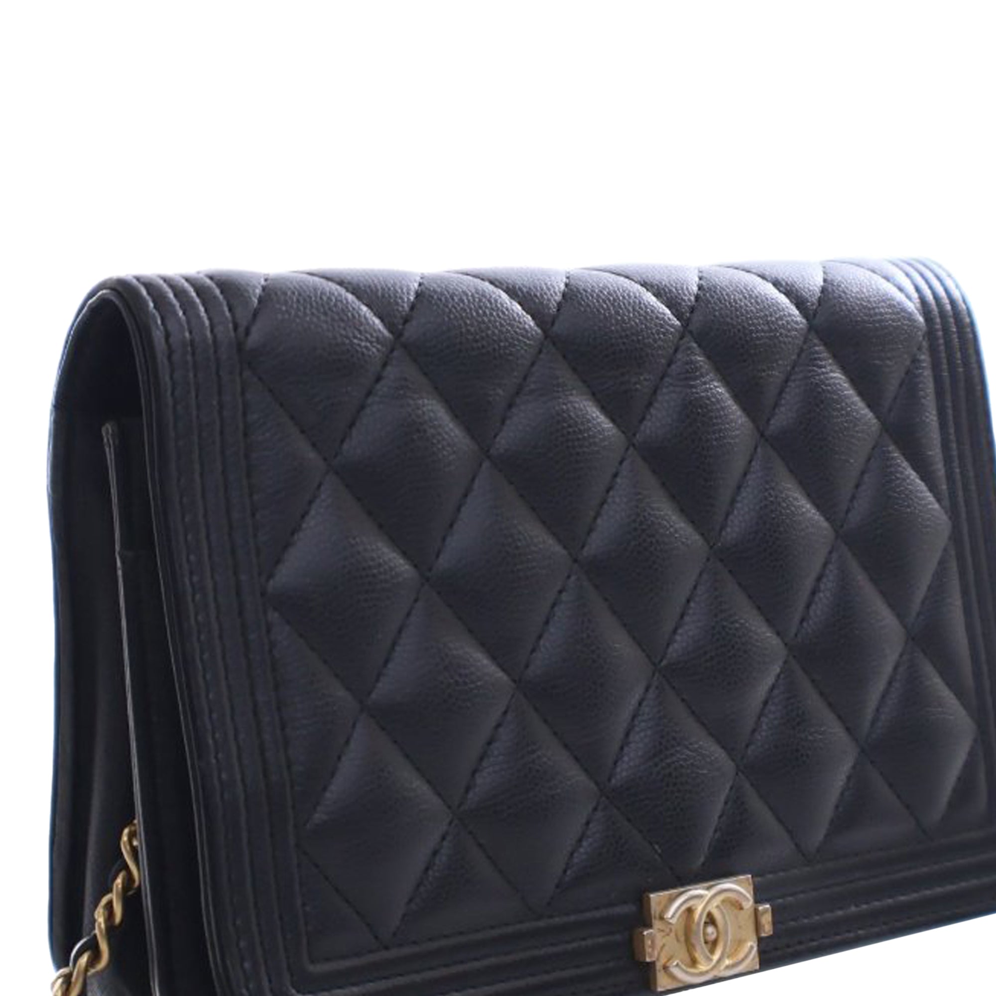 Chanel Quilted Caviar Boy Wallet on Chain - image 6