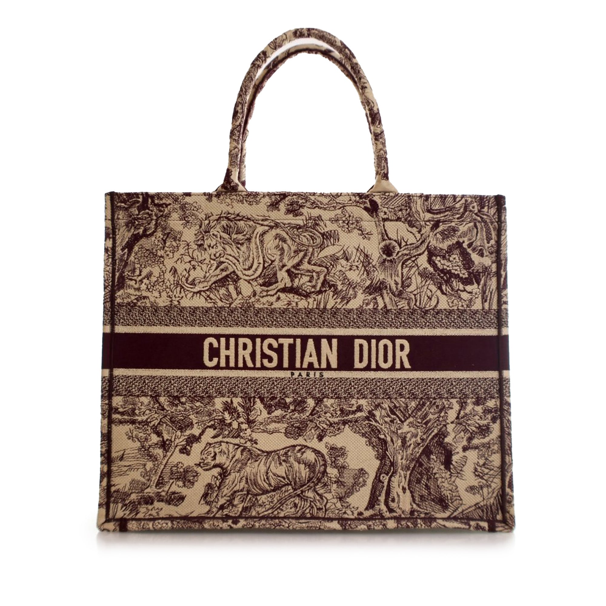 Dior Large Canvas Embroidered Dioriviera Toile De Jouy Book Tote - image 1