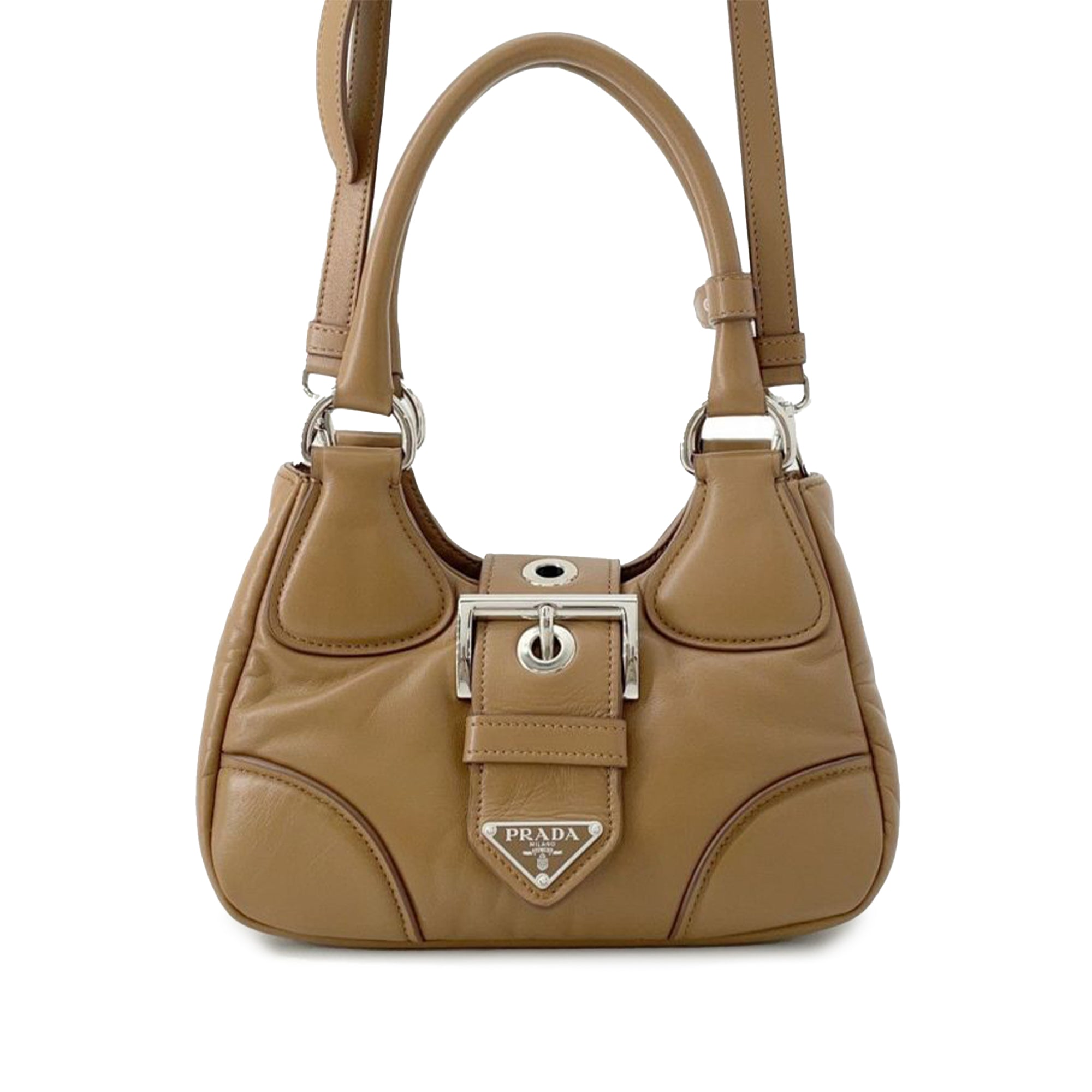 Prada Nappa Soft Padded Re Edition 2002 Moon Satchel - image 1