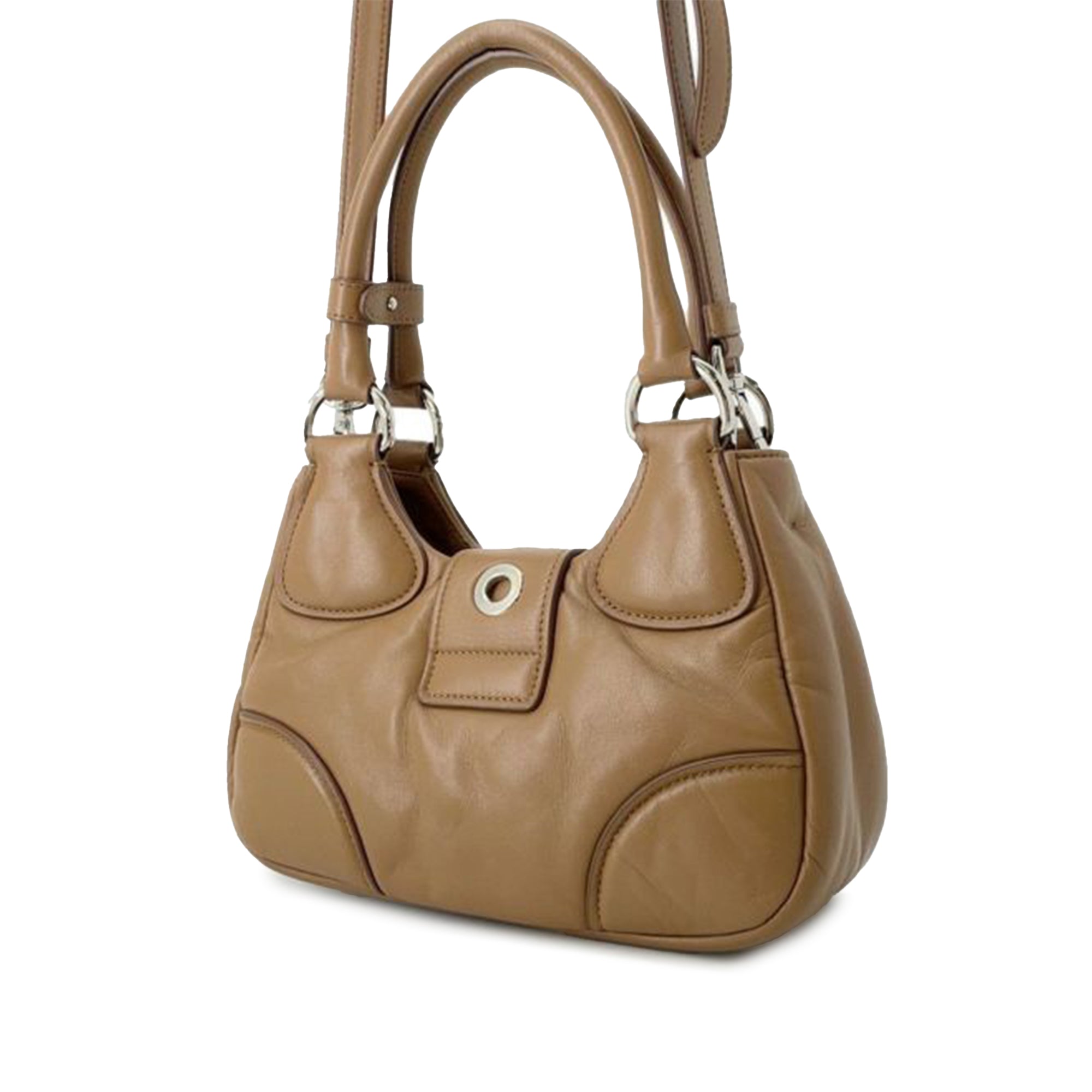 Prada Nappa Soft Padded Re Edition 2002 Moon Satchel - image 2