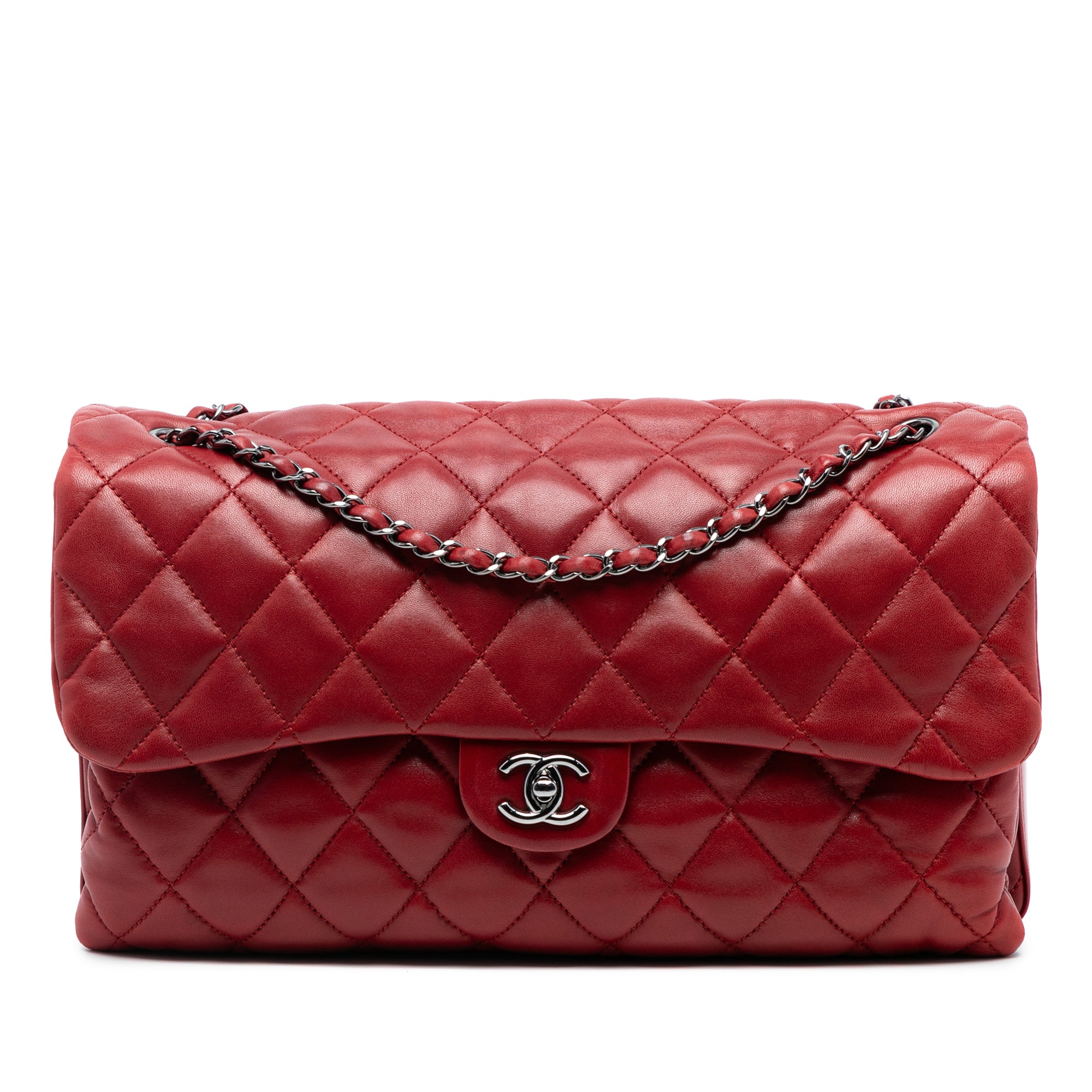 Chanel Maxi Quilted Lambskin 3 Accordion Flap - image 1