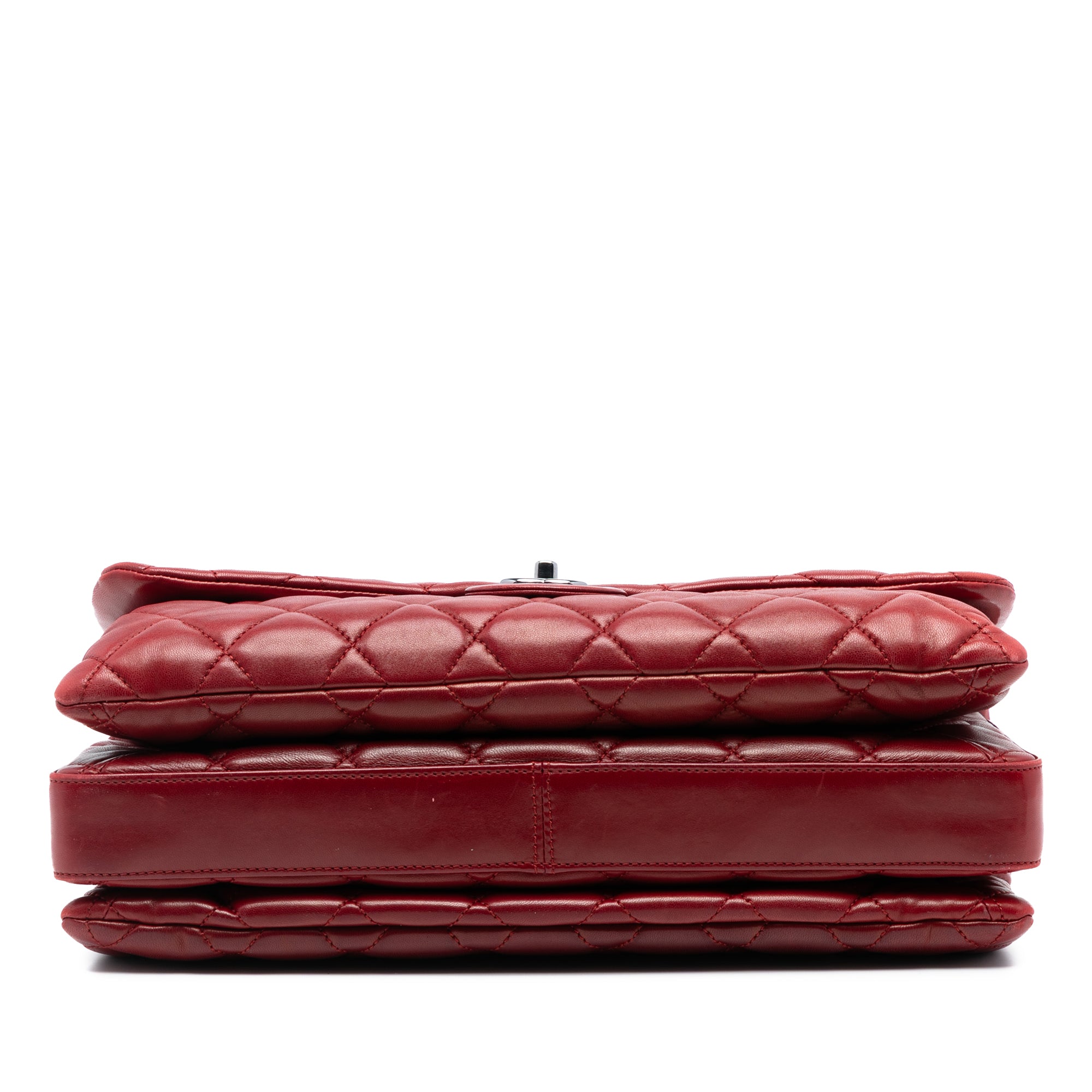 Chanel Maxi Quilted Lambskin 3 Accordion Flap - image 3
