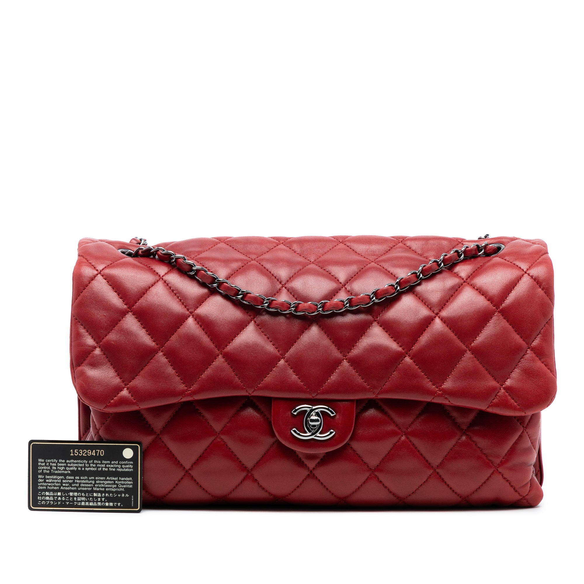 Chanel Maxi Quilted Lambskin 3 Accordion Flap - image 8
