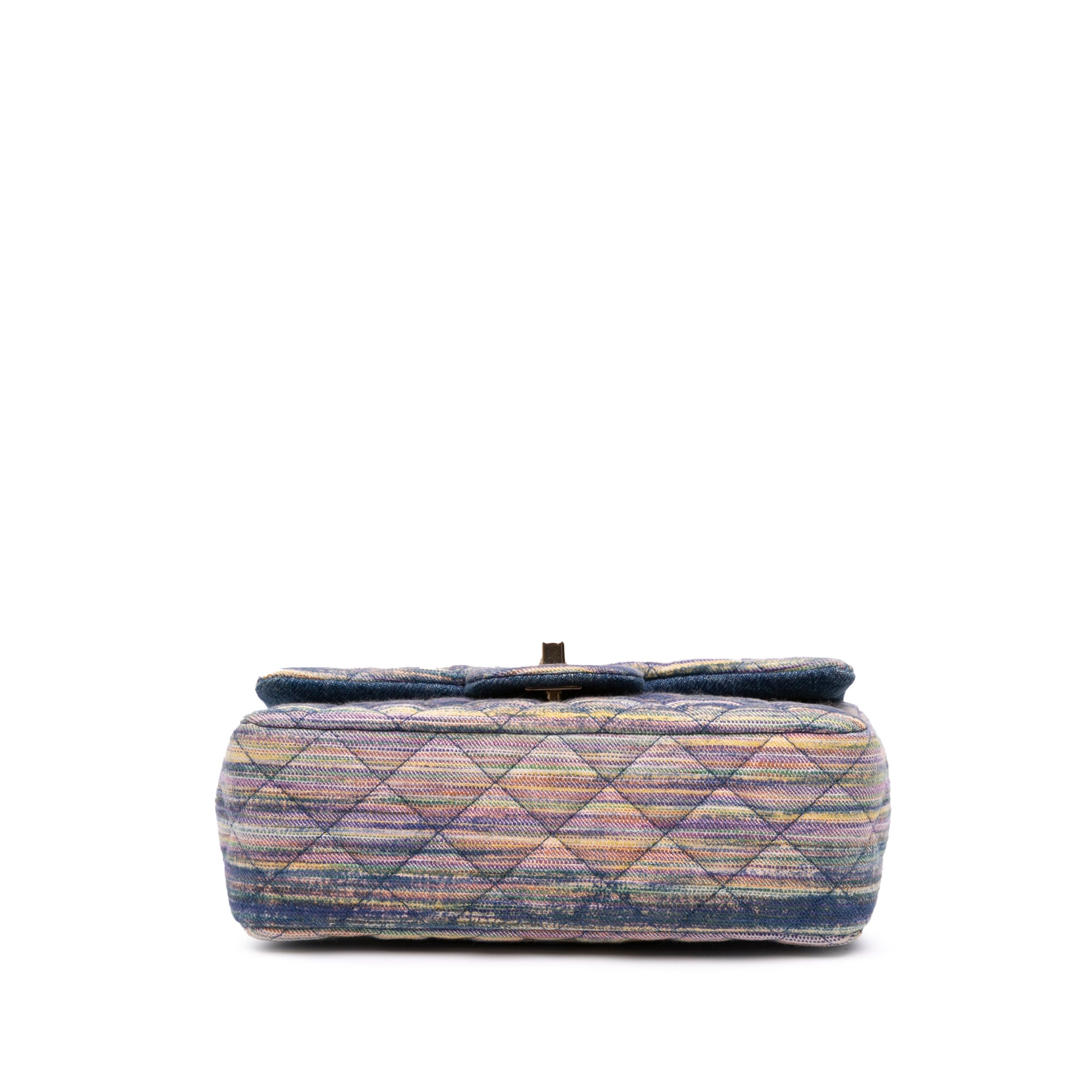 Chanel Mini Rectangular Classic Multicolor Denim Single Flap - image 3