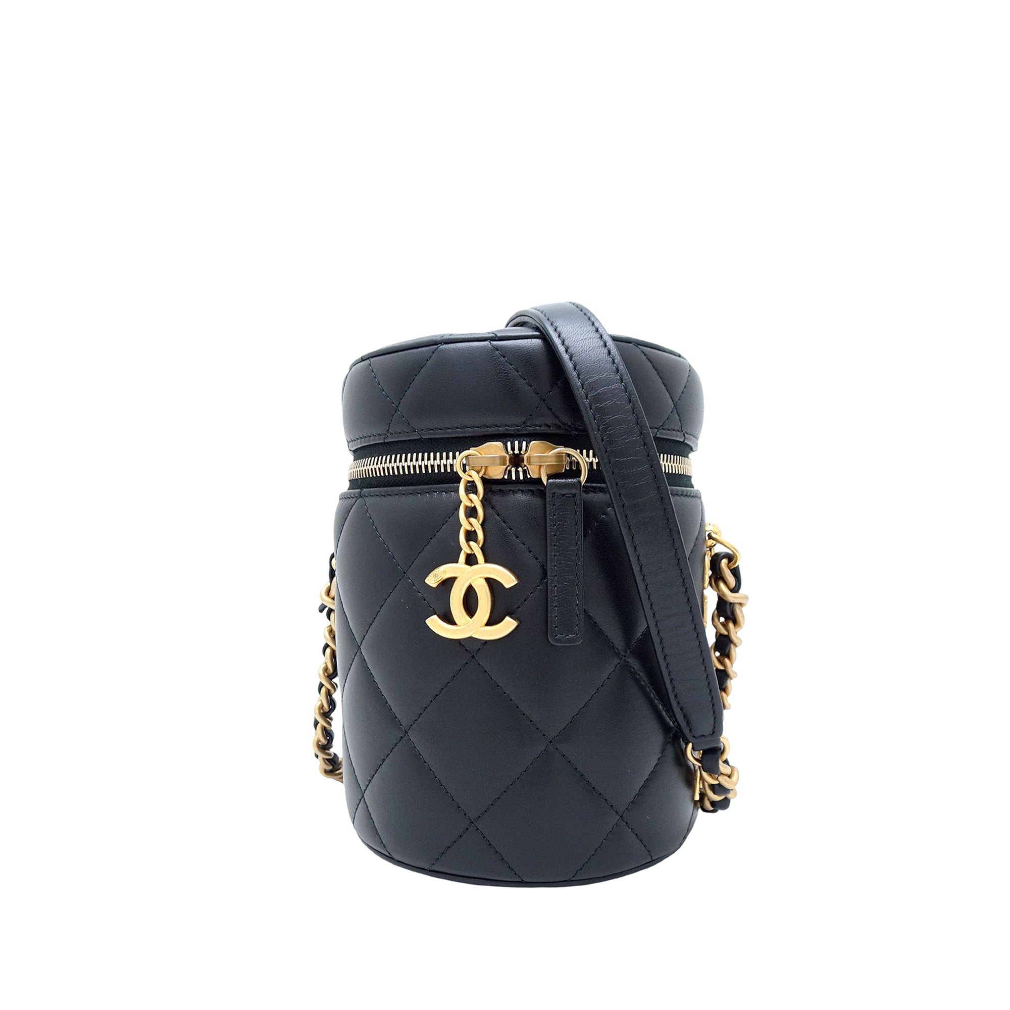 Chanel Small Quilted Lambskin Side Note Vanity Case - image 1