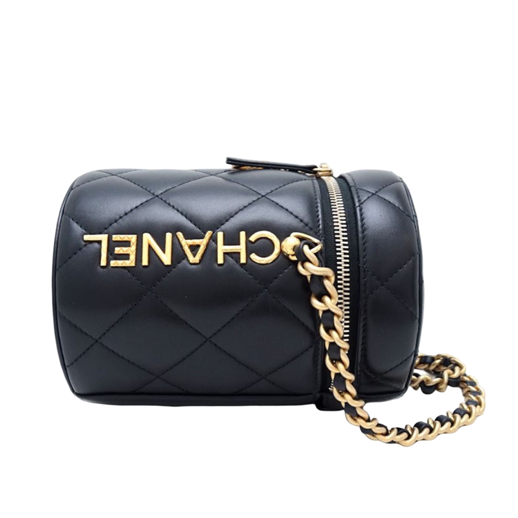 Chanel Small Quilted Lambskin Side Note Vanity Case - image 16