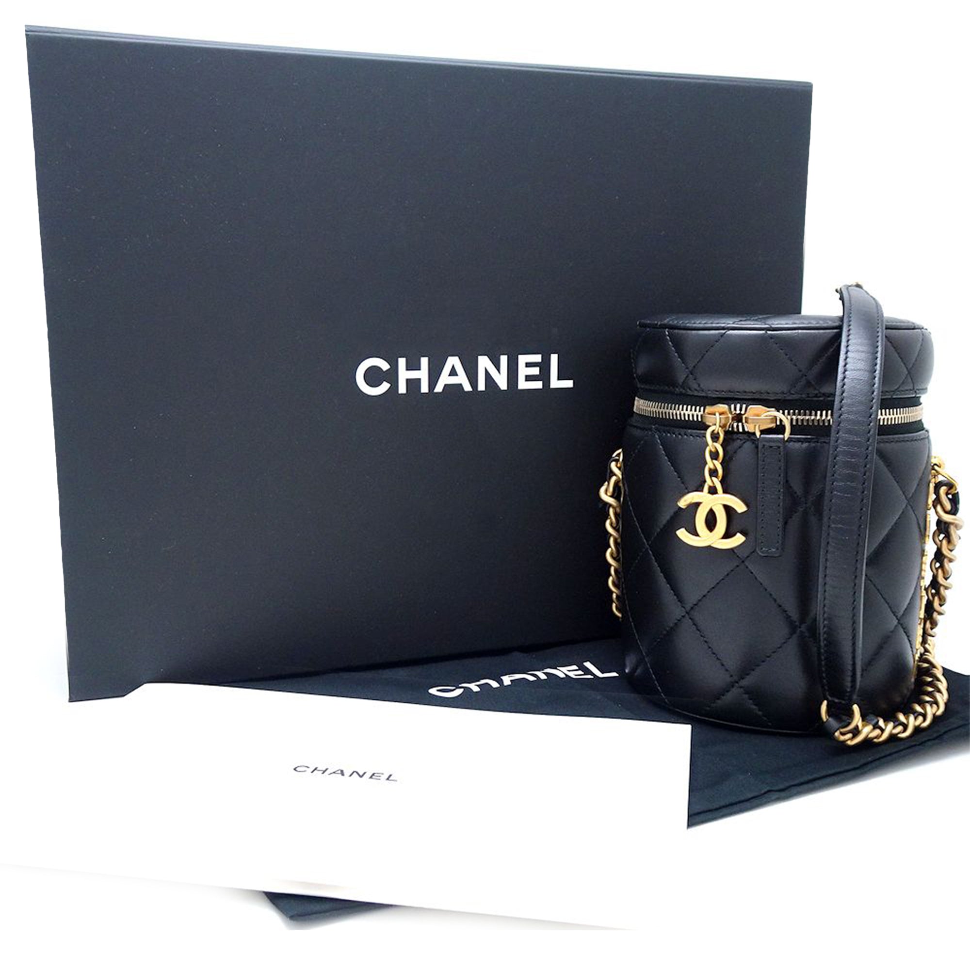 Chanel Small Quilted Lambskin Side Note Vanity Case - image 17