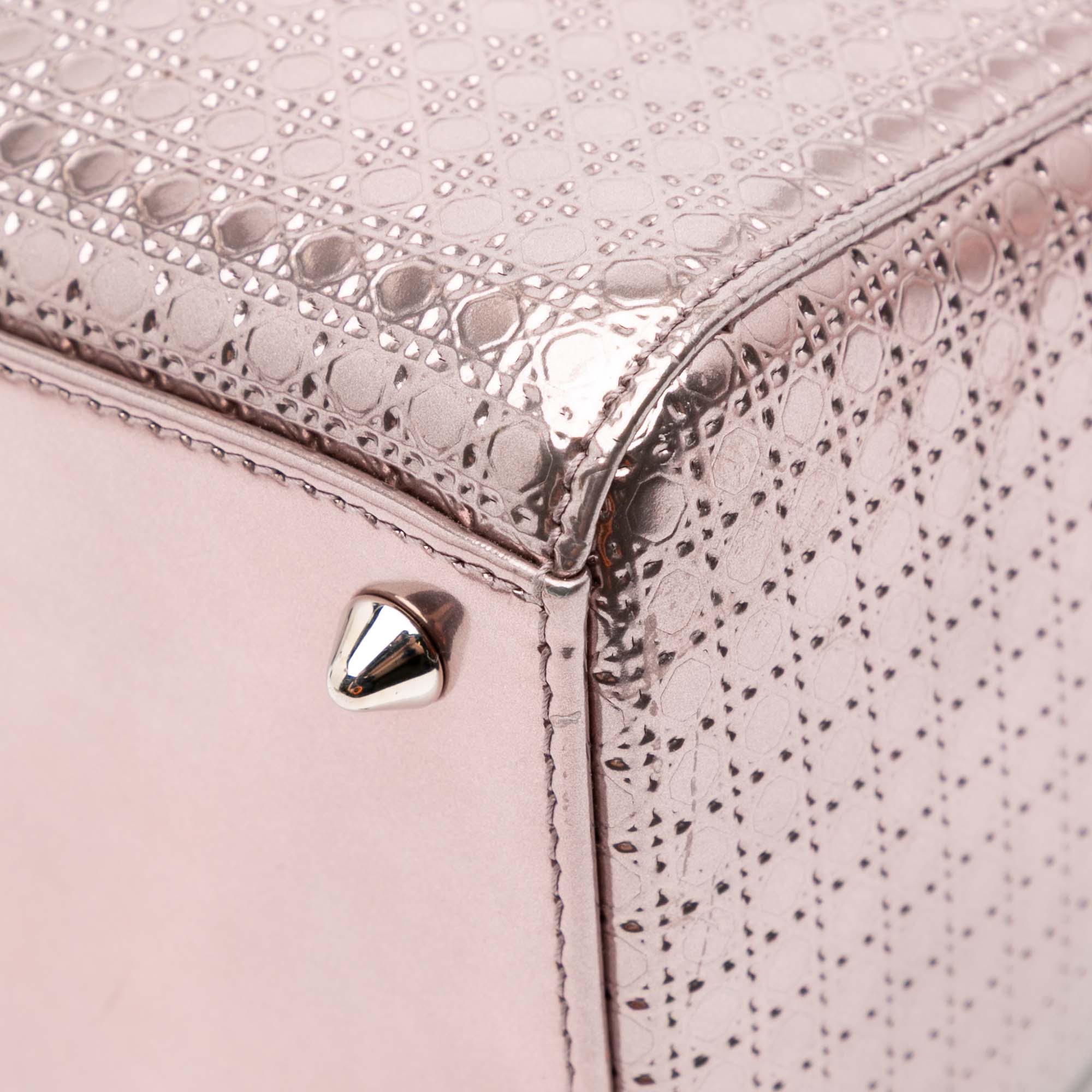 Dior Medium Metallic Patent Microcannage Lady Dior - image 10
