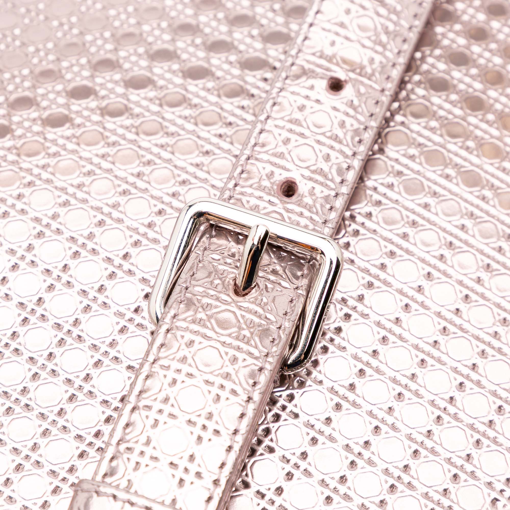 Dior Medium Metallic Patent Microcannage Lady Dior - image 12