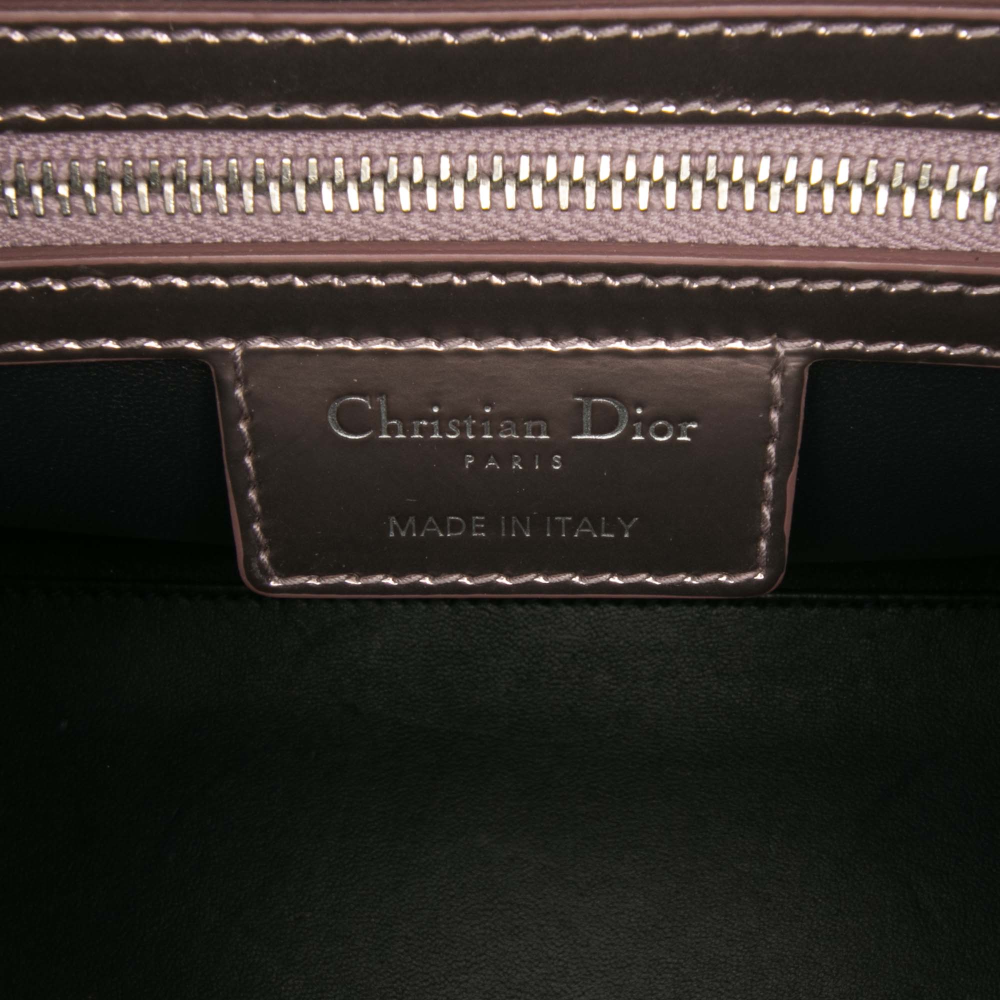 Dior Medium Metallic Patent Microcannage Lady Dior - image 5