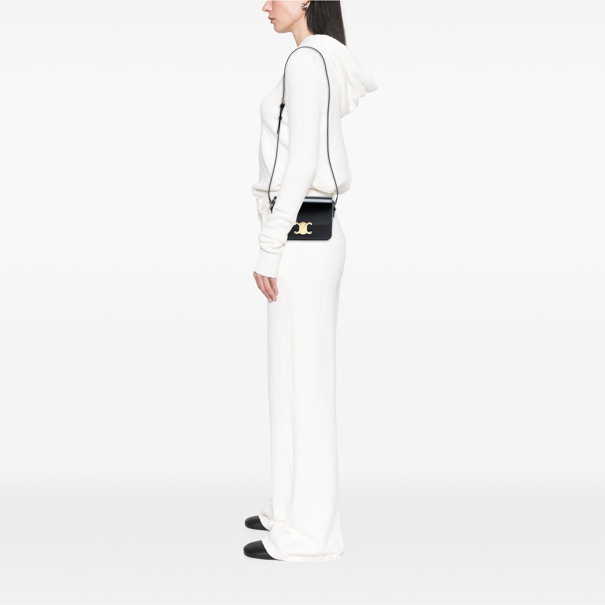 Celine Teen Shiny Calfskin Triomphe Crossbody - image 7