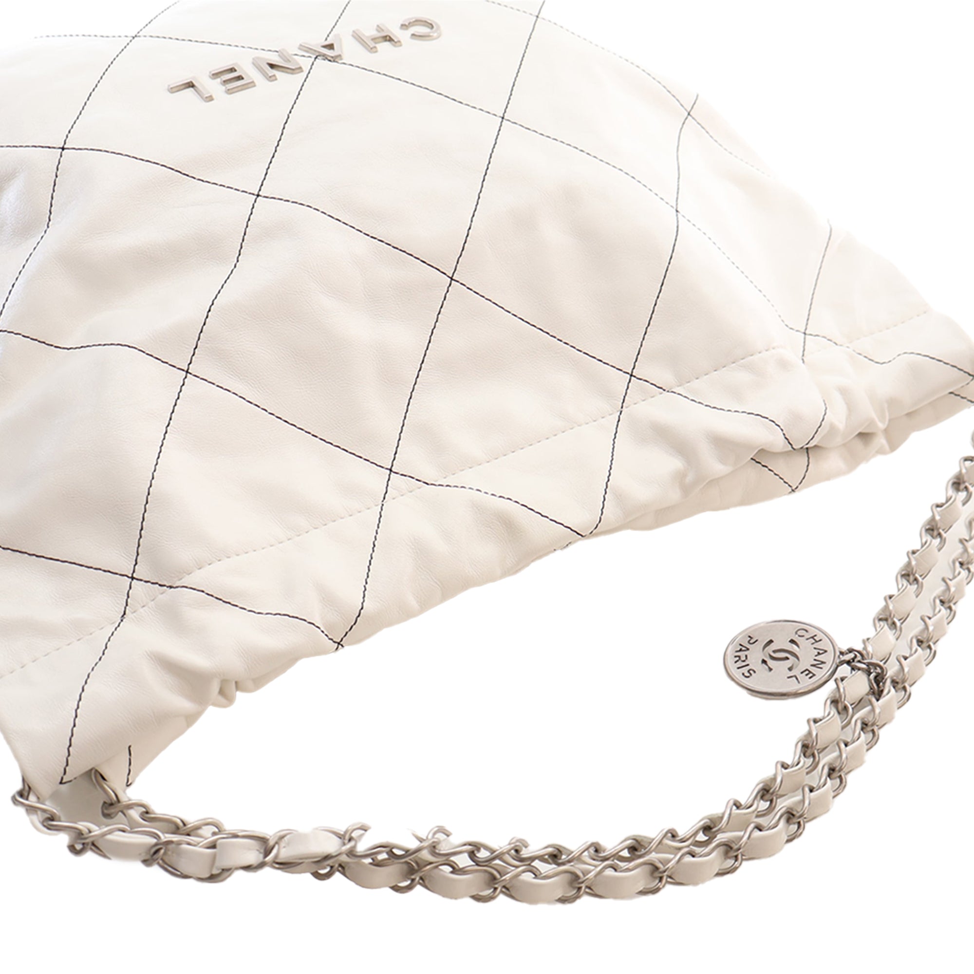 Chanel Small Quilted Shiny Calfskin 22 Handbag - image 11