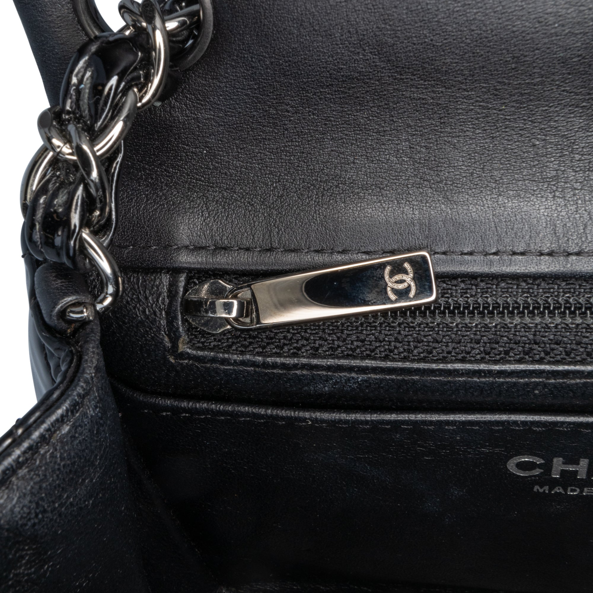 Chanel Mini Square Classic Patent Single Flap - image 6