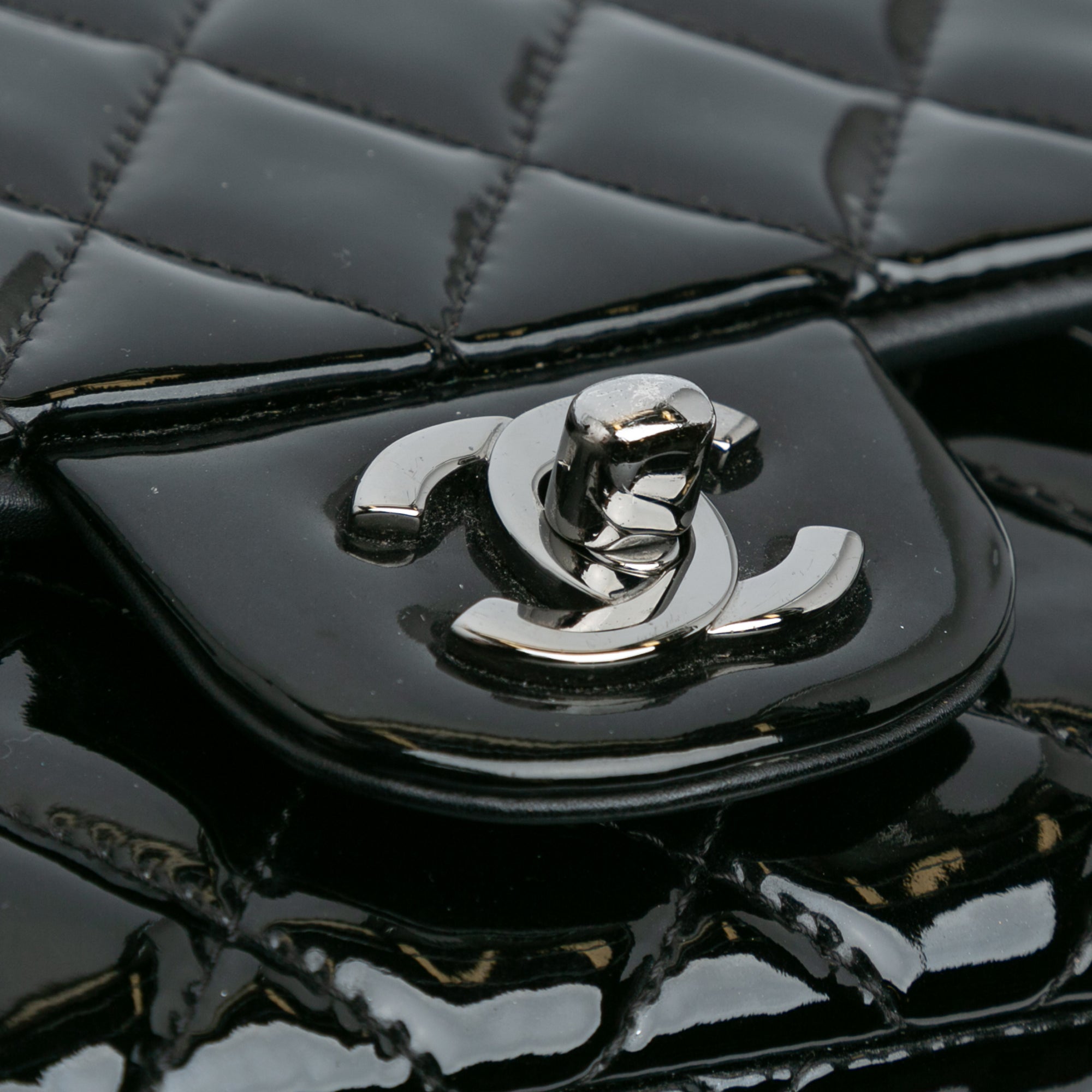 Chanel Mini Square Classic Patent Single Flap - image 8