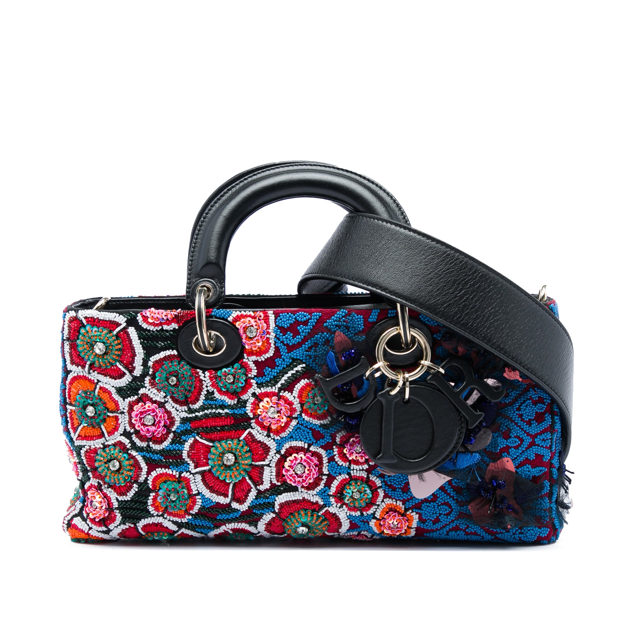 Dior Medium Beaded Ribbon Embroidered Floral Lady D Joy - image 1