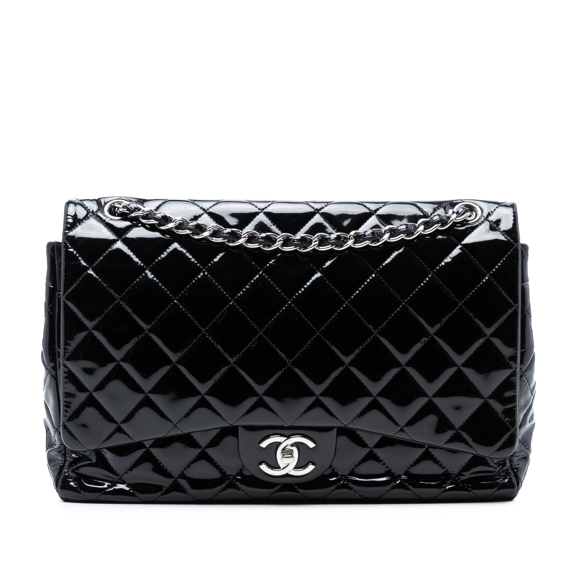 Chanel Maxi Classic Patent Double Flap - image 1