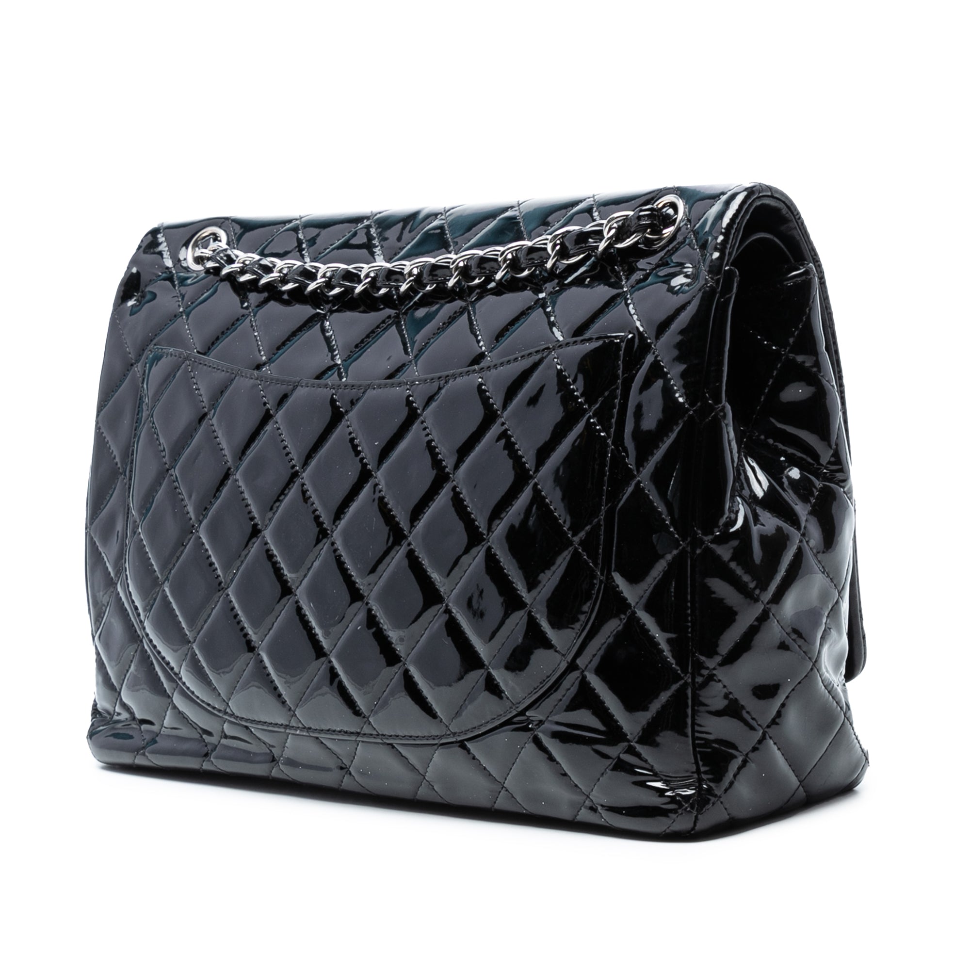 Chanel Maxi Classic Patent Double Flap - image 2