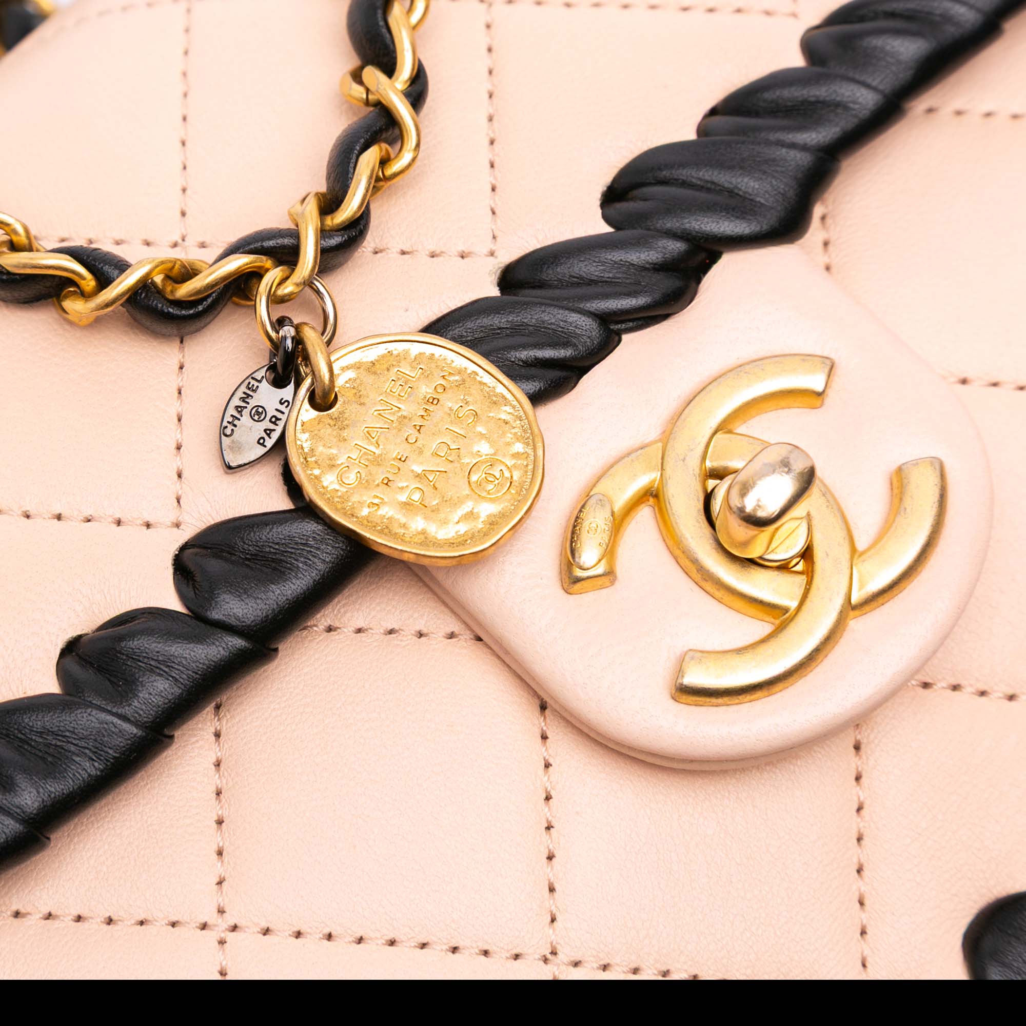 Chanel Mini CC Quilted Bicolor Calfskin Braided My Own Frame Flap - image 7