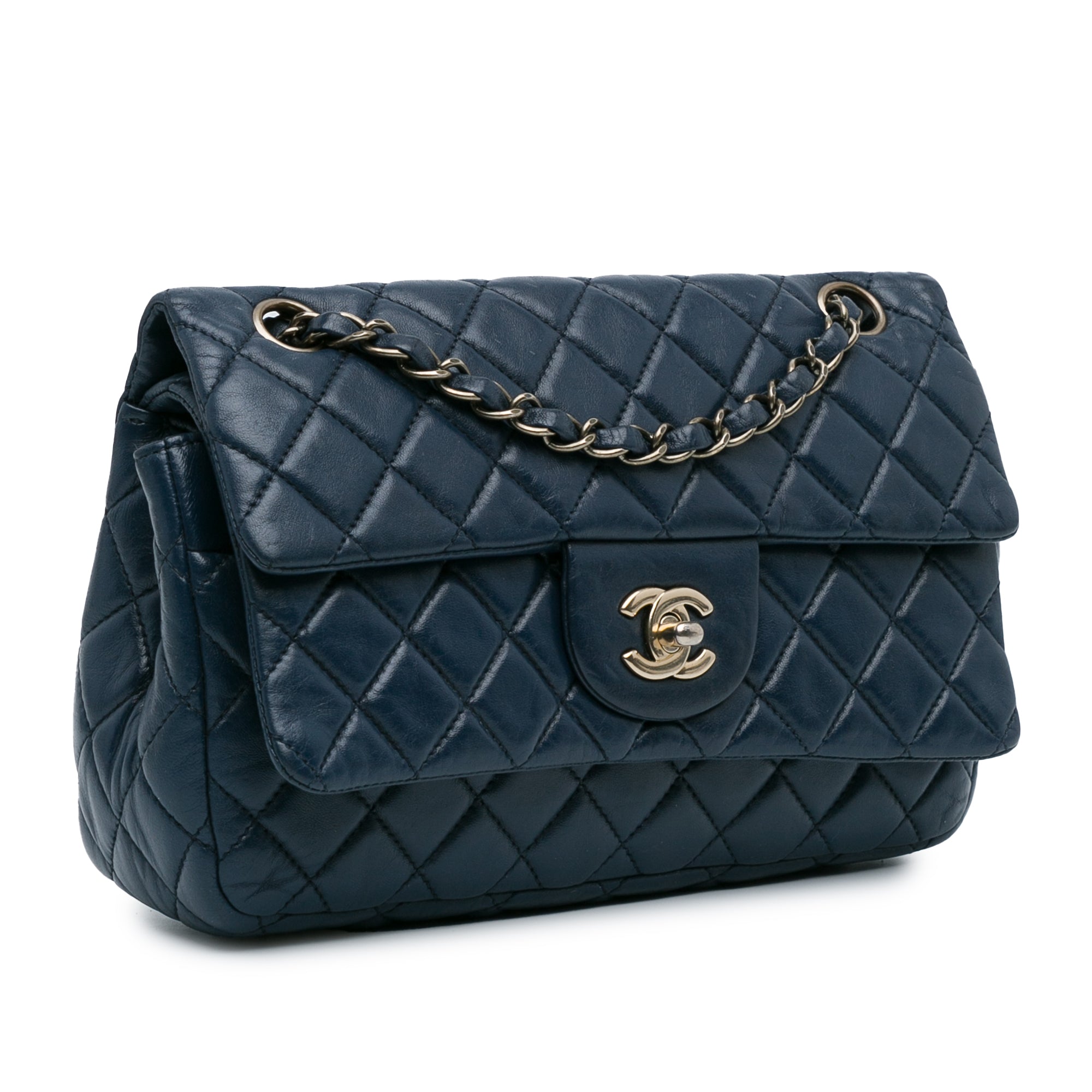 Chanel CC Quilted Lambskin Double Flap - image 2