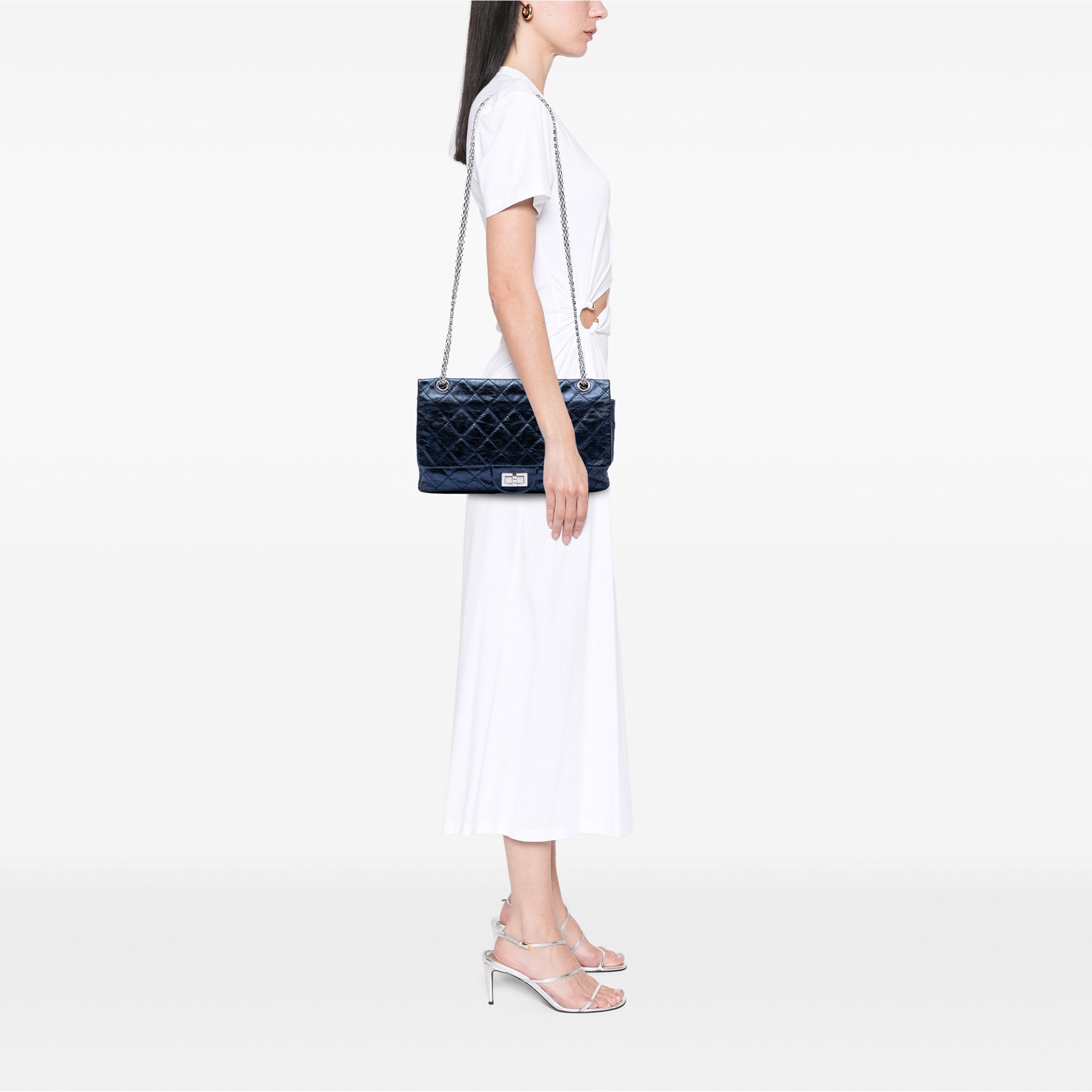 Chanel Quilted Metallic Aged Calfskin Reissue 2.55 Double Flap 227 - image 7