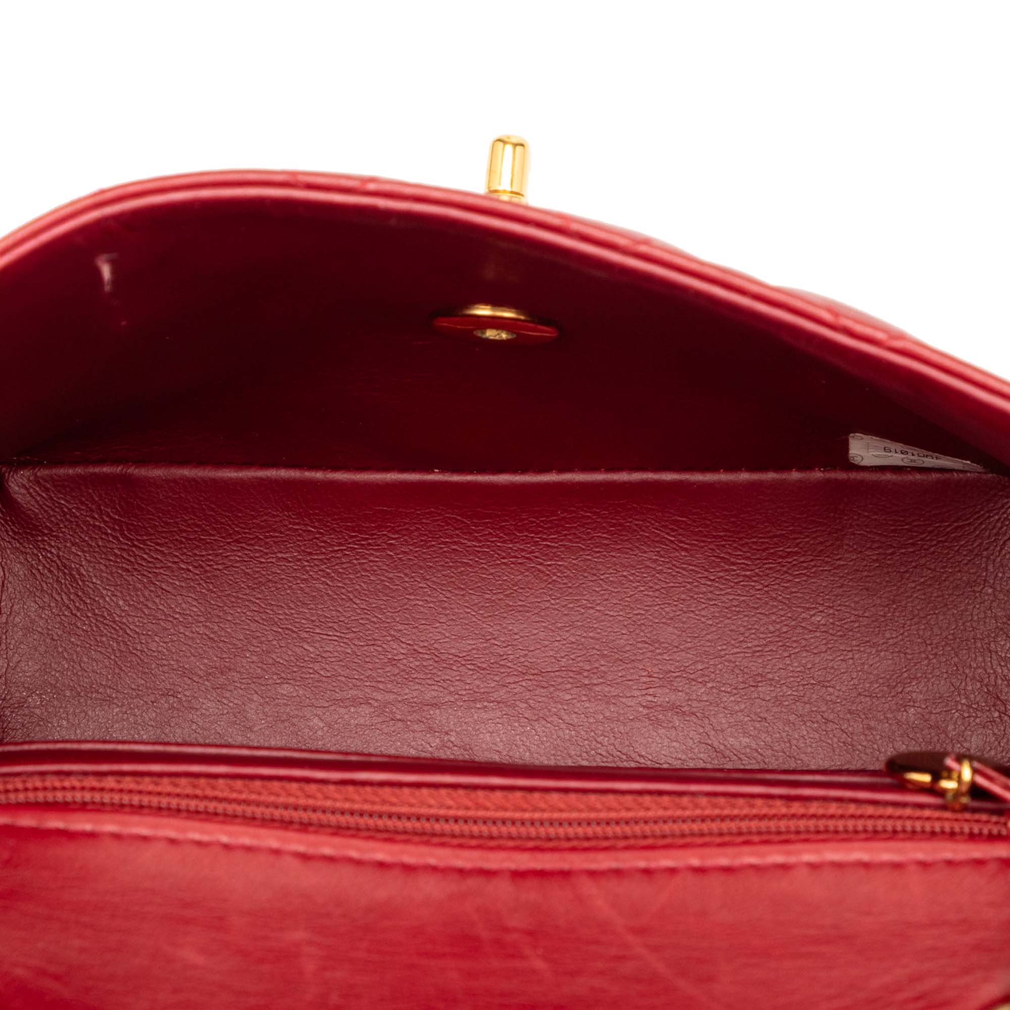 Chanel Mini Square Classic Lambskin Single Flap - image 4