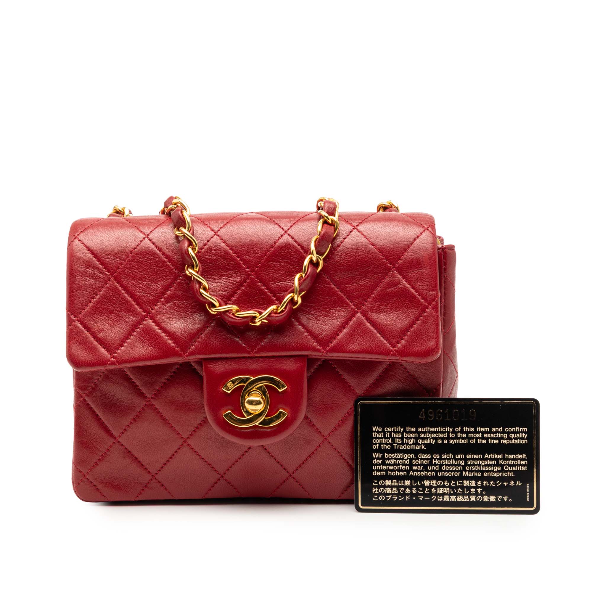 Chanel Mini Square Classic Lambskin Single Flap - image 8
