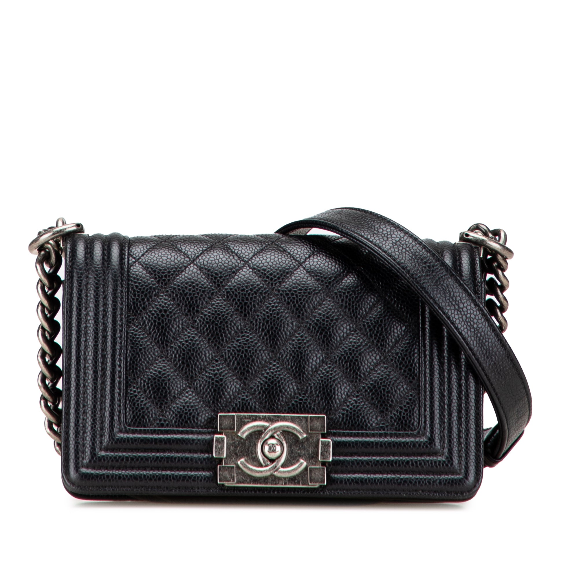Chanel Small Quilted Caviar Boy Flap - image 1