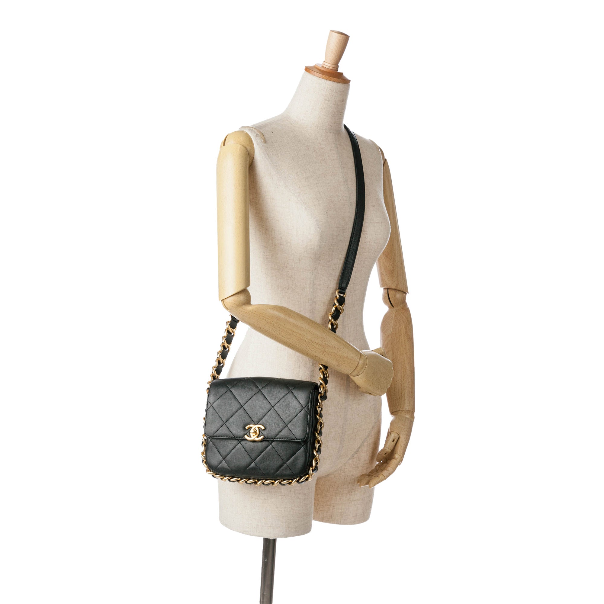 Chanel Small Quilted Calfskin Framing Chain Flap - image 7