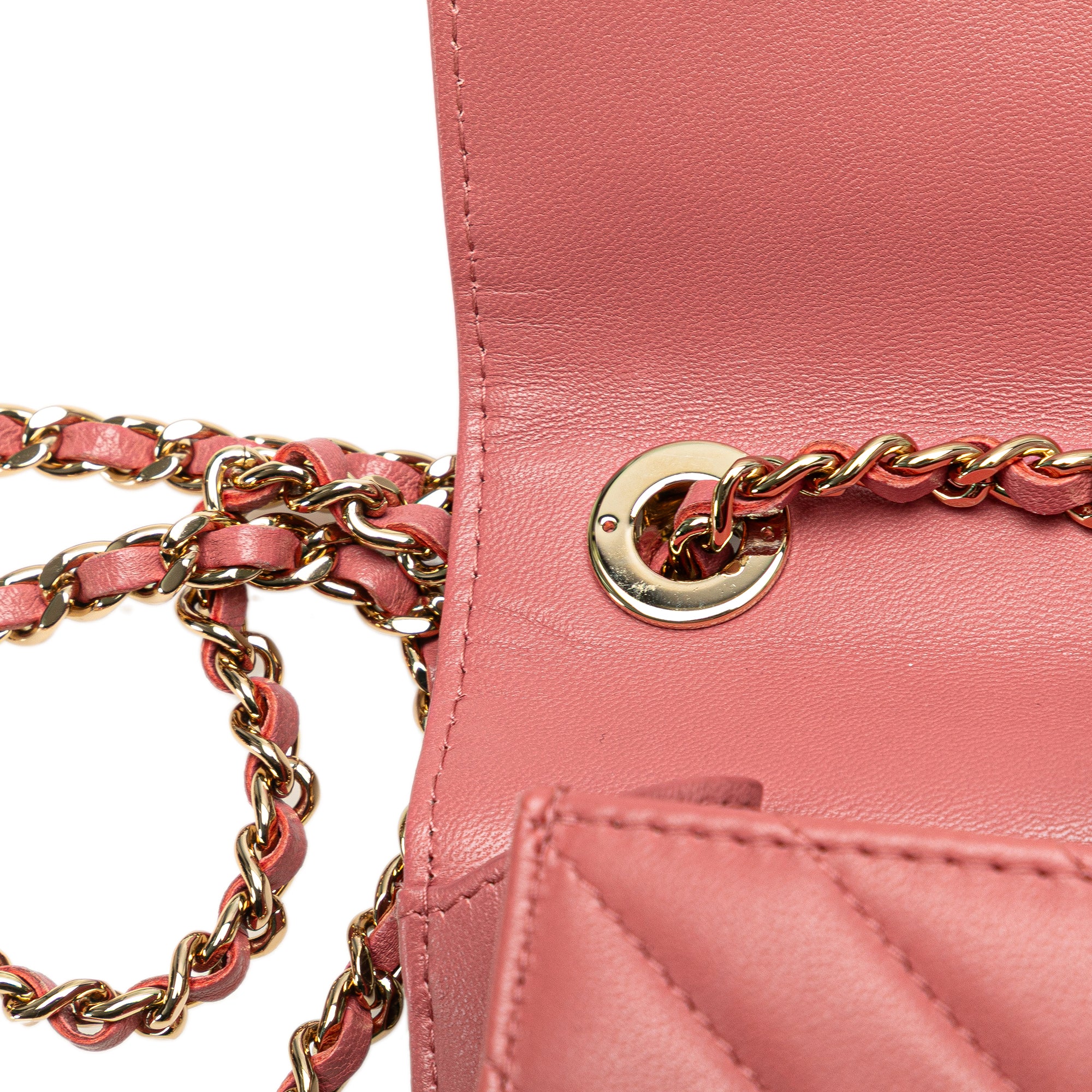 Chanel Mini Chevron Lambskin Trendy CC Chain Wallet - image 10