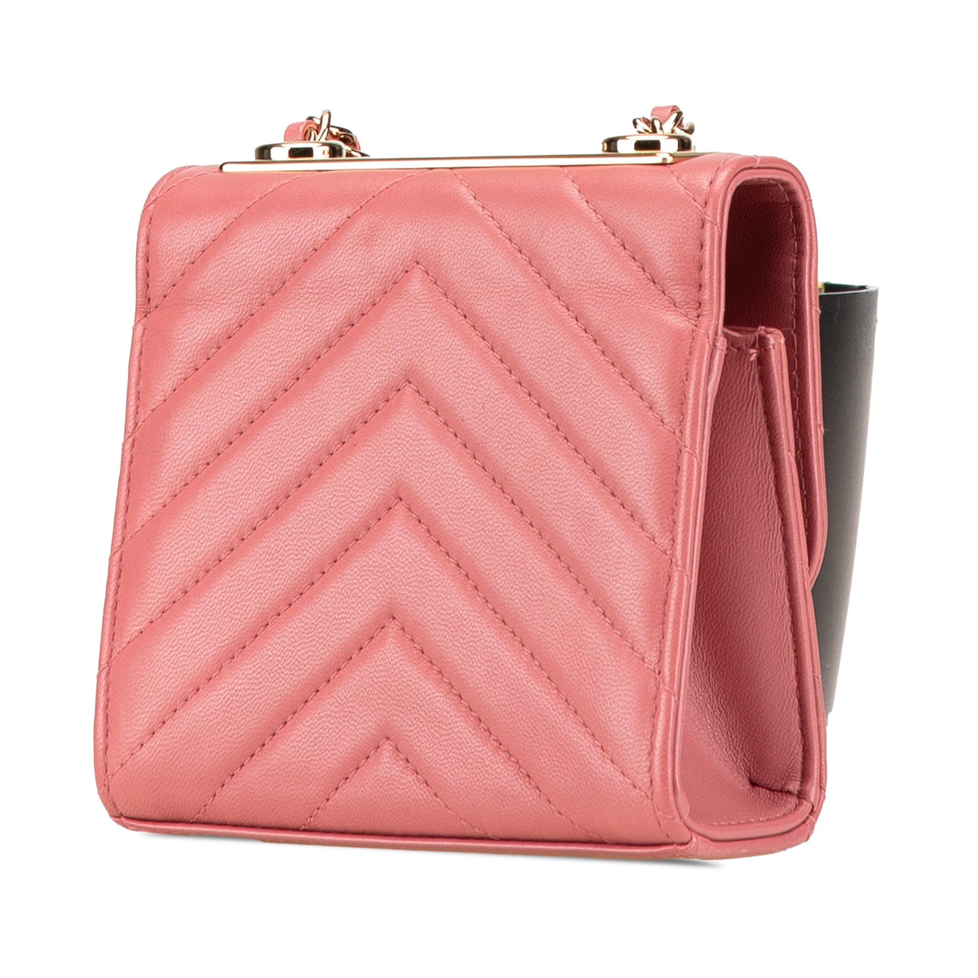 Chanel Mini Chevron Lambskin Trendy CC Chain Wallet - image 2