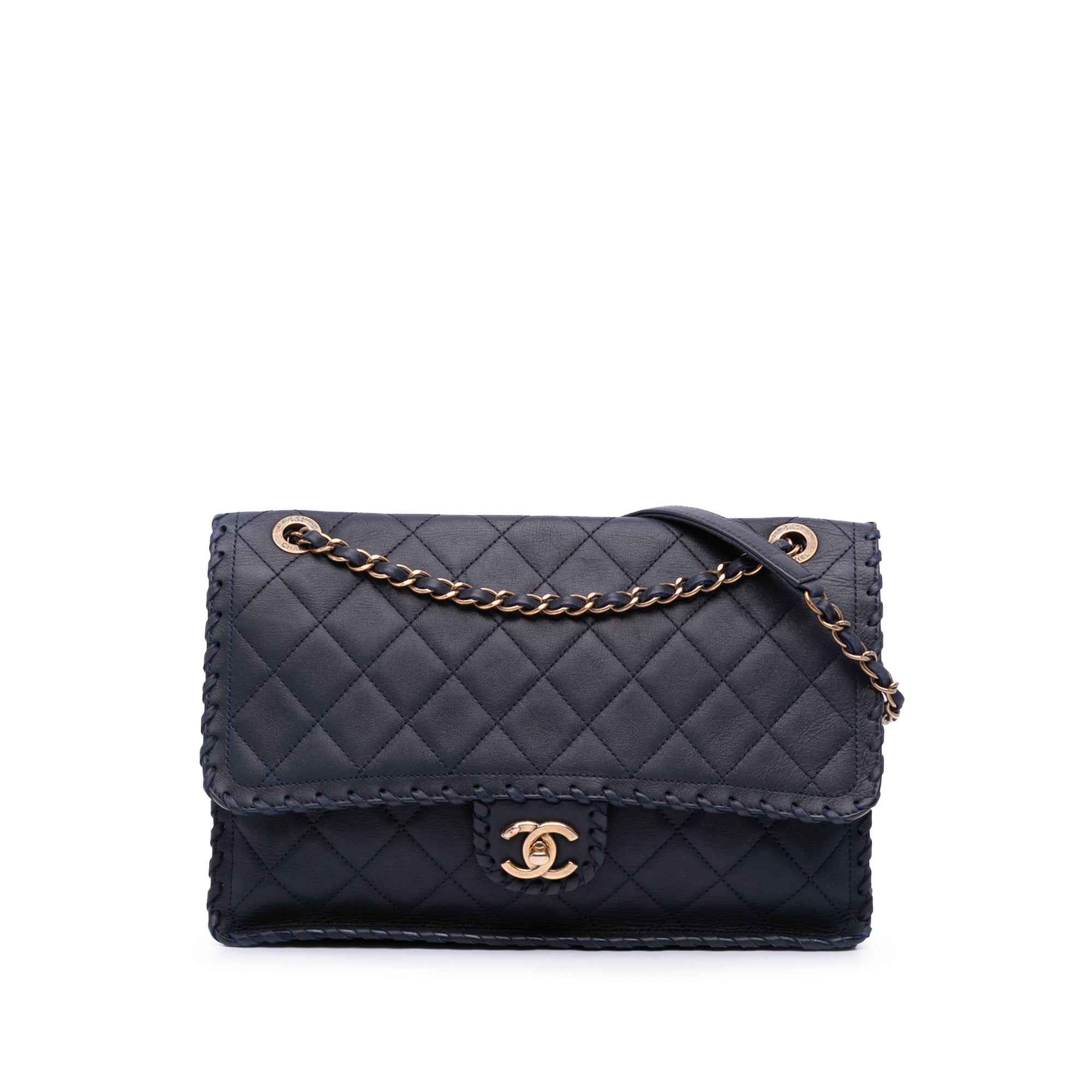 Chanel Jumbo Quilted Calfskin Happy Stitch Flap - image 1