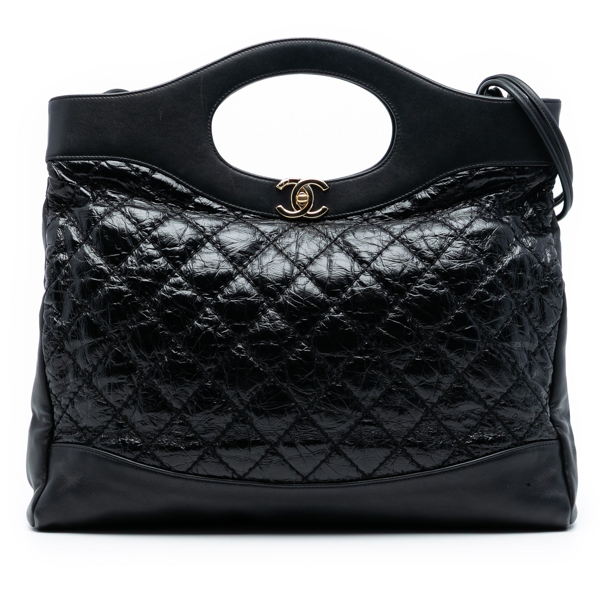 Chanel Large Quilted Shiny Aged Calfskin 31 Shopping Bag - image 1