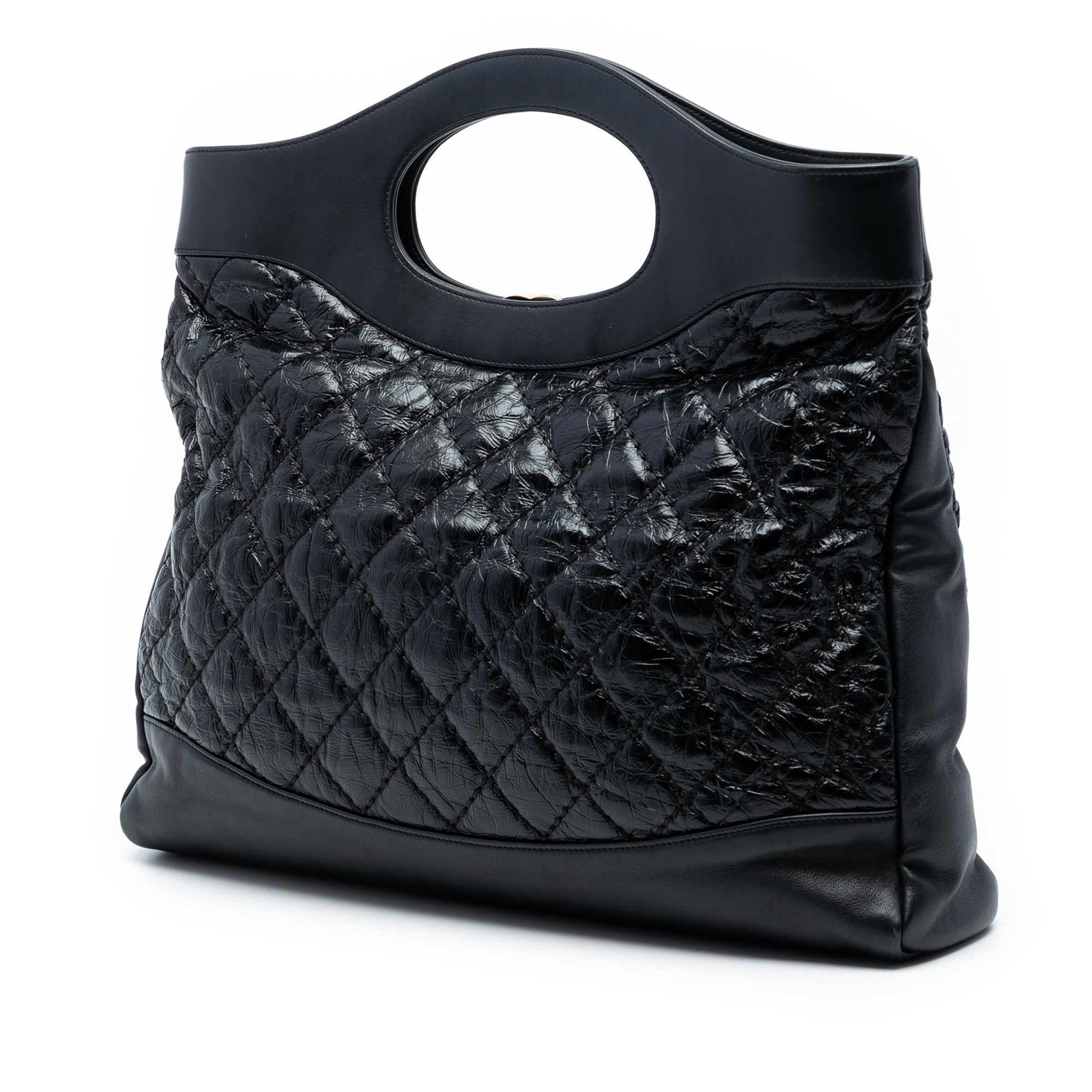 Chanel Large Quilted Shiny Aged Calfskin 31 Shopping Bag - image 2